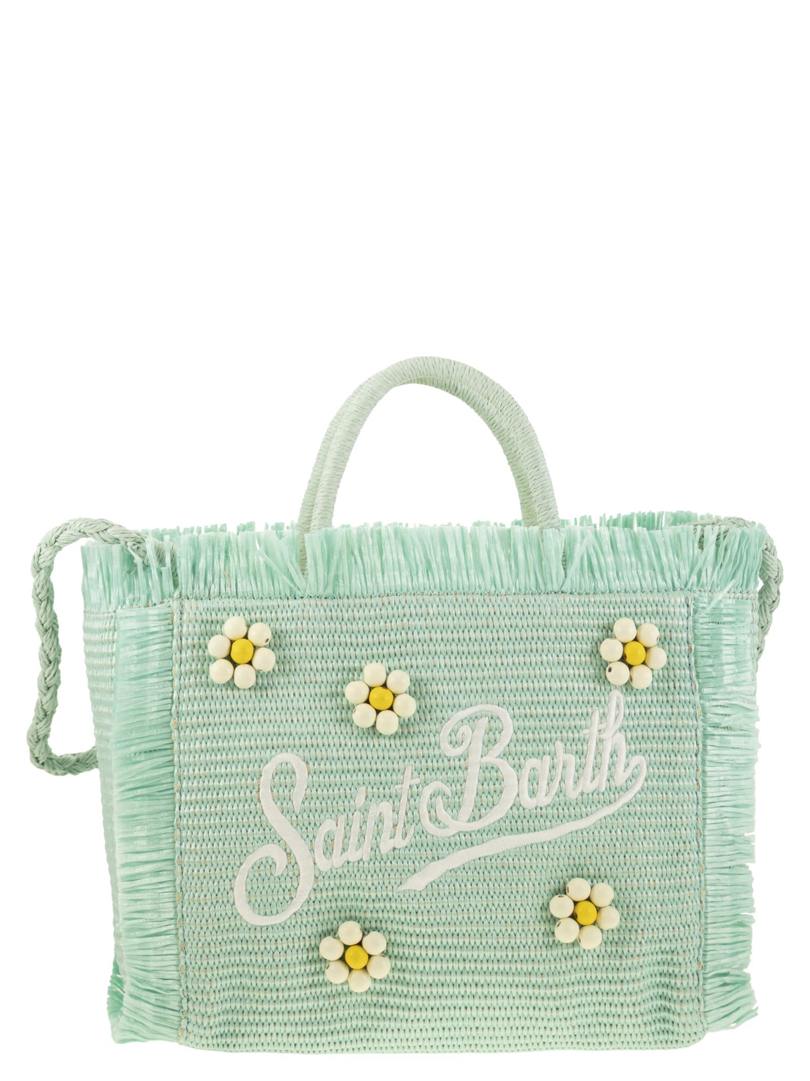 Colette - Straw-effect Bag With Embroidered Logo
