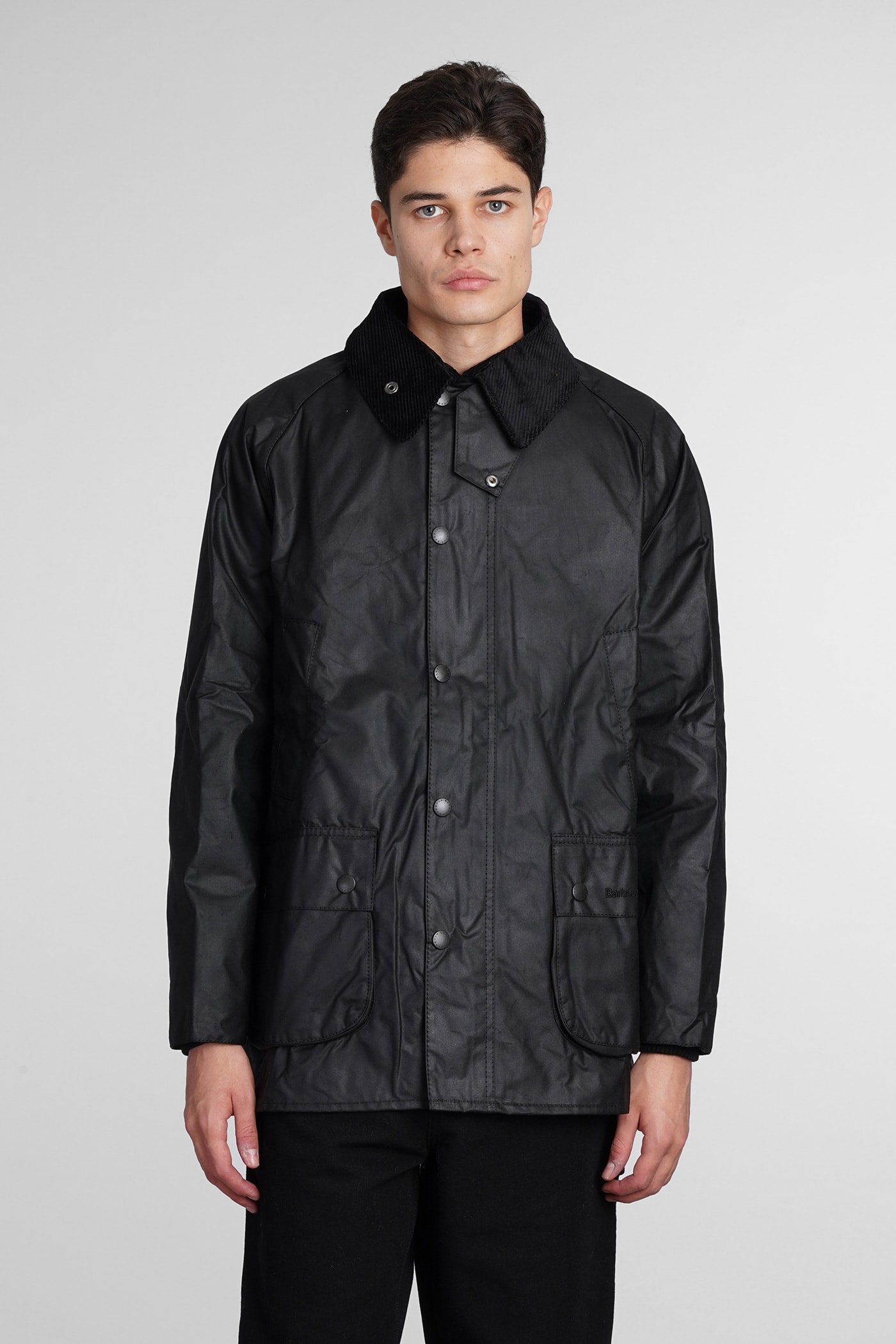 Casual Jacket In Black Cotton