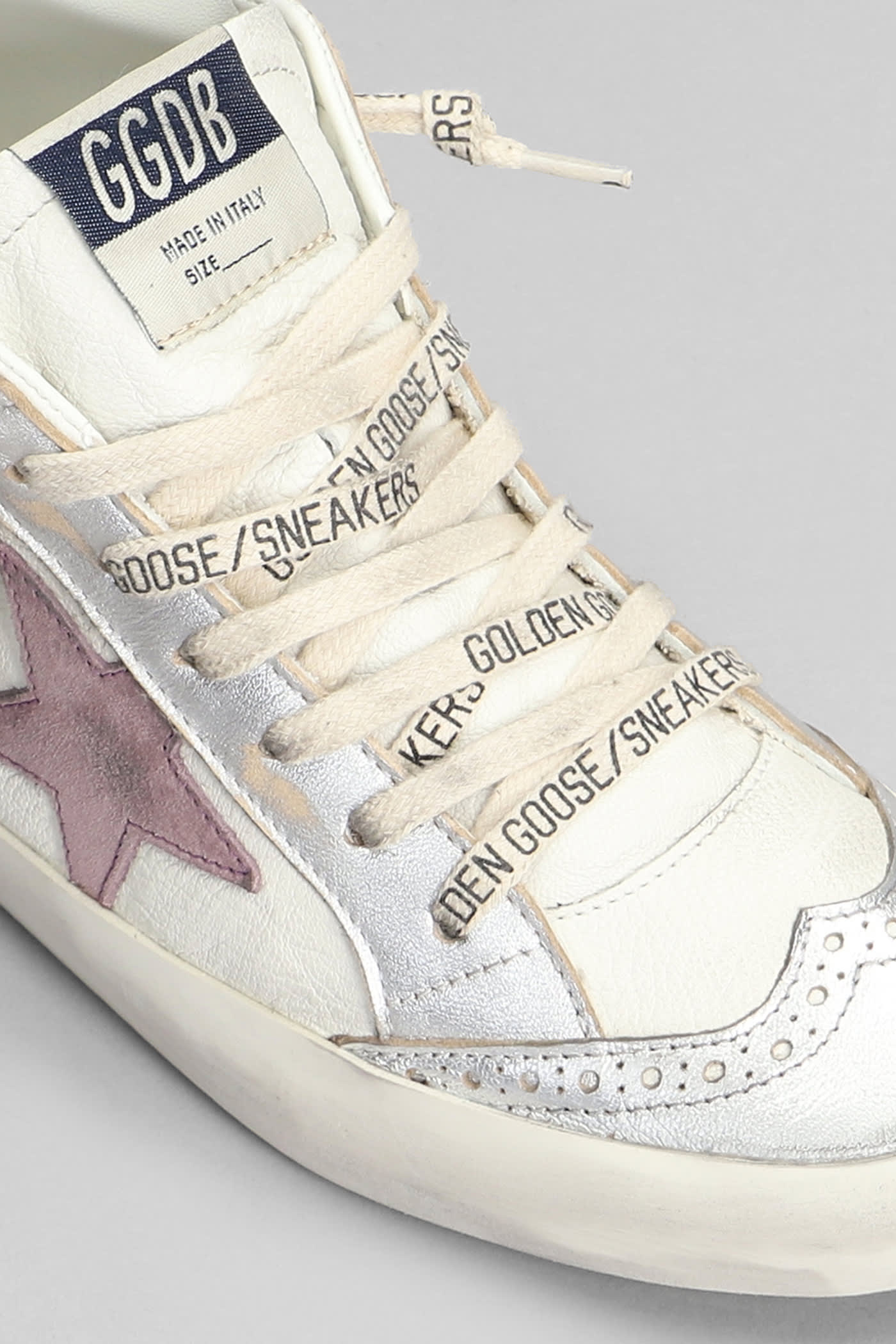 Shop Golden Goose Mid Star Sneakers In White Leather