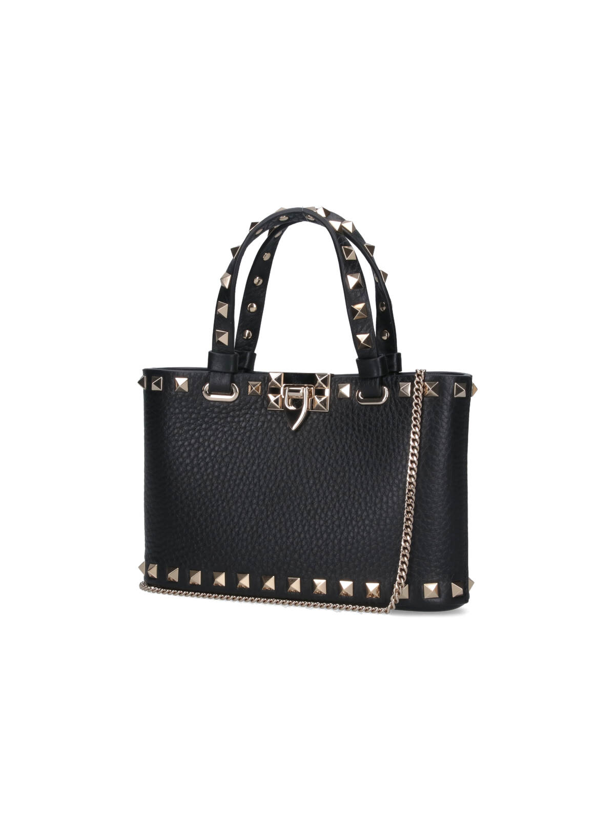 Valentino Mini Tote Bag Rockstud In Black