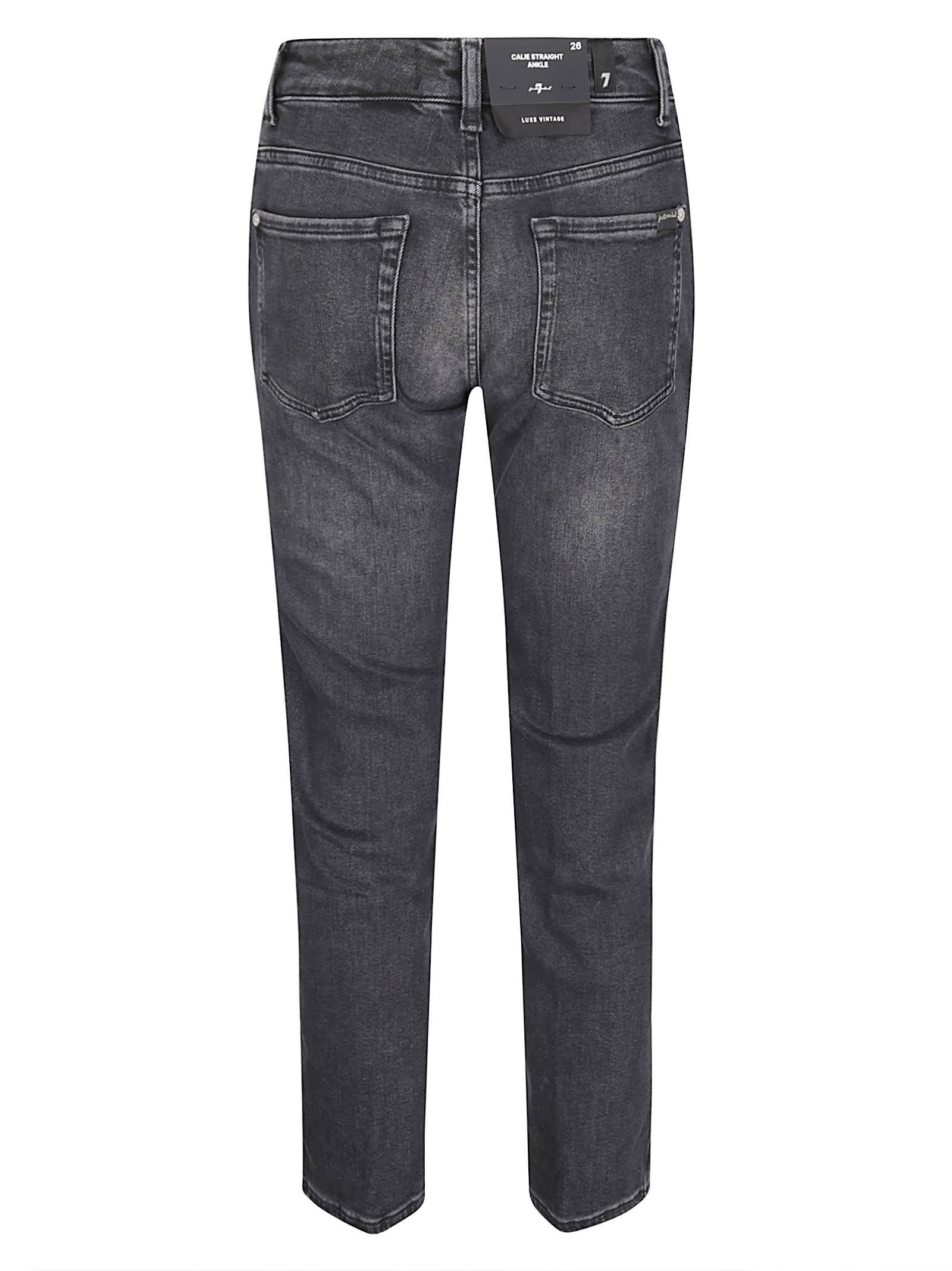 7 For All Mankind Calie Straight Ankle Bottomline In Gray