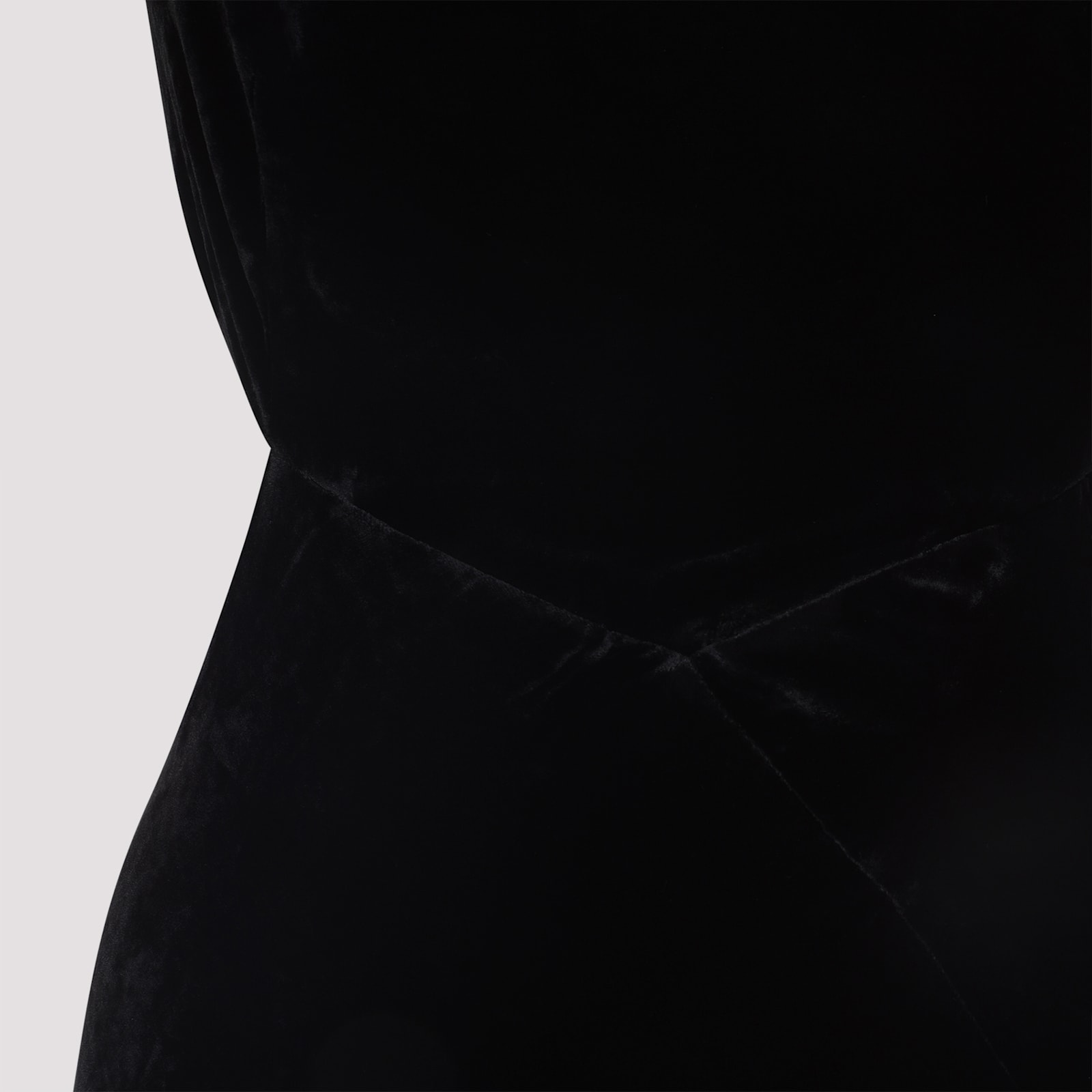Rick Owens Black Evening Dress With Deep V-neckline And Cutout Detail In Black
