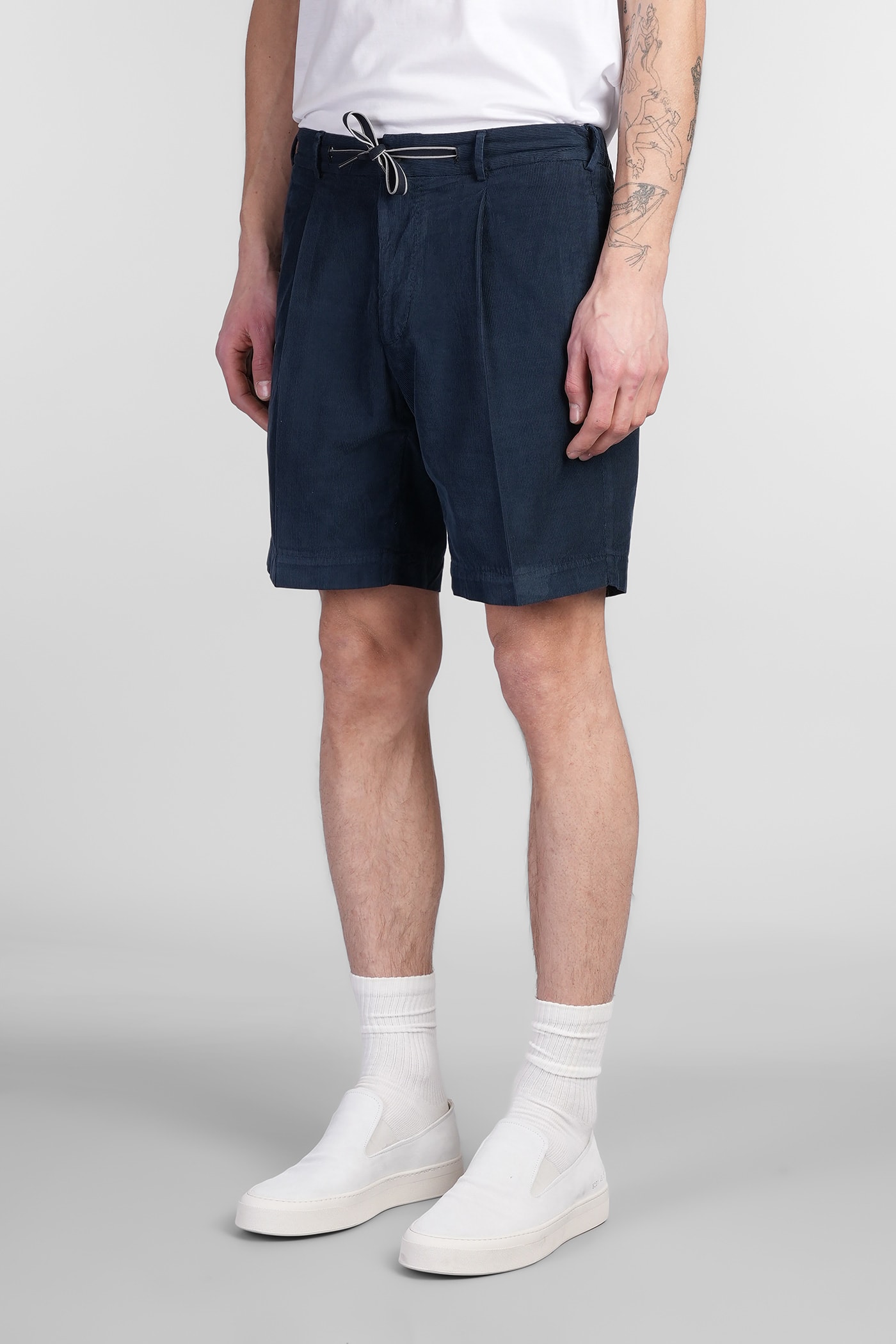 Santaniello Ancora Evo Shorts In Blue Cotton In Blue