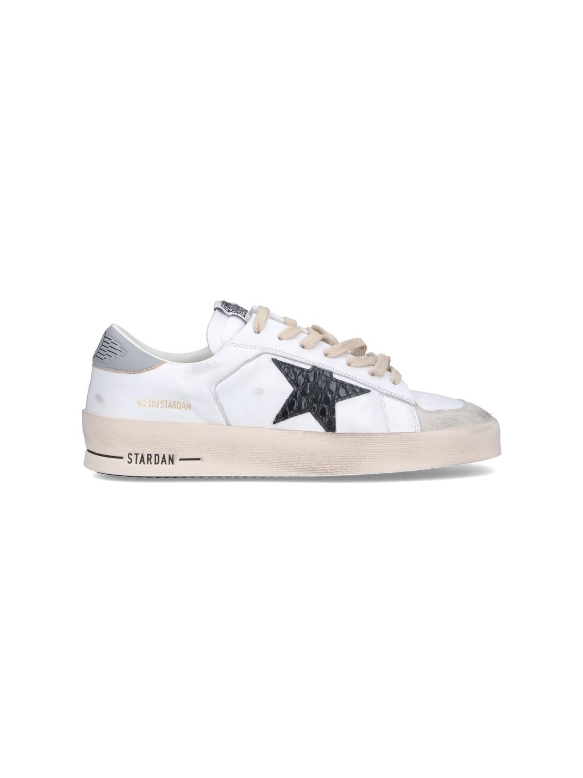 Shop Golden Goose Stardan Sneakers In Optic White/white Beige/grey/black