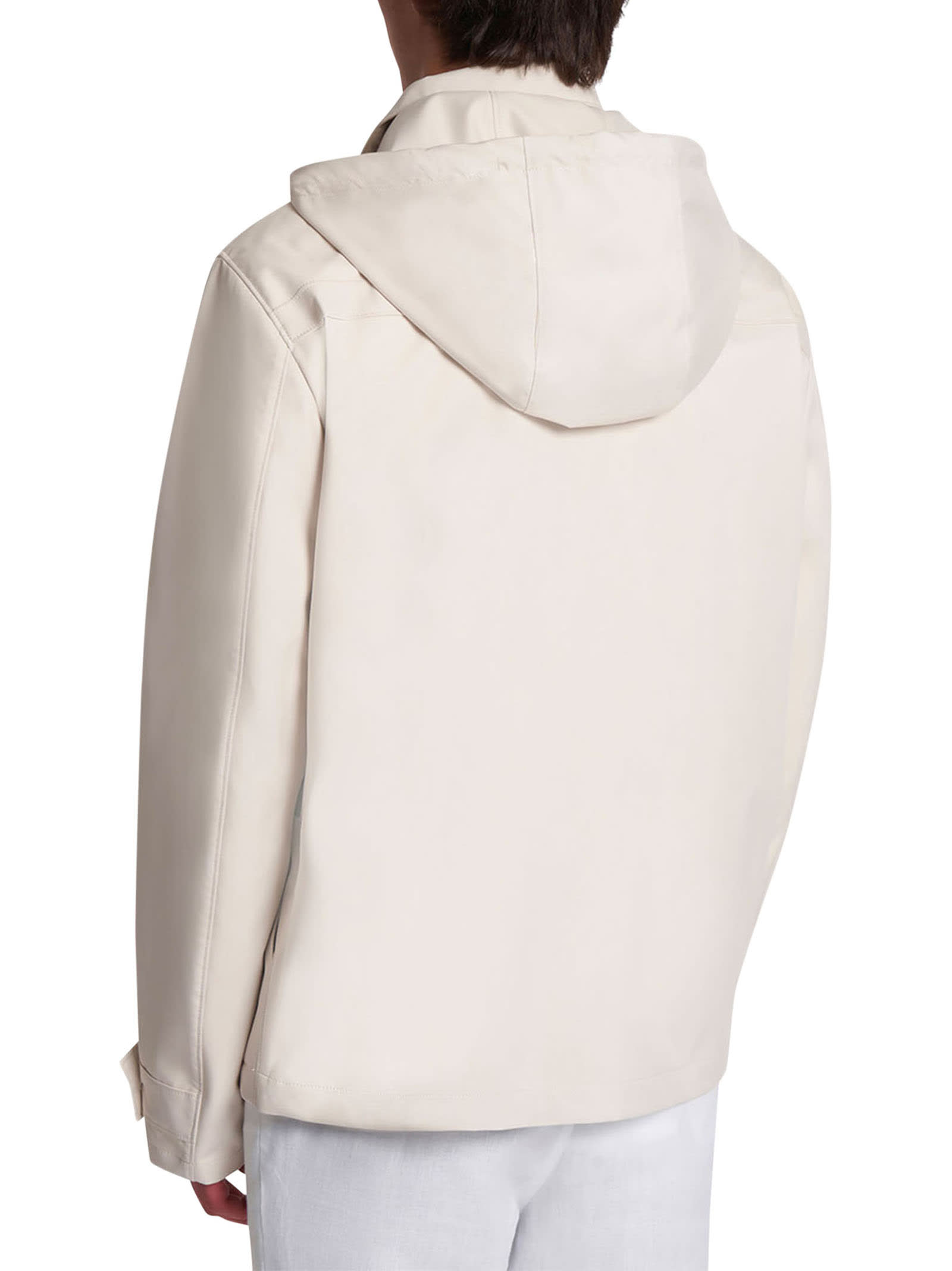 Shop Kiton Outdoor Jacket Polyester In White