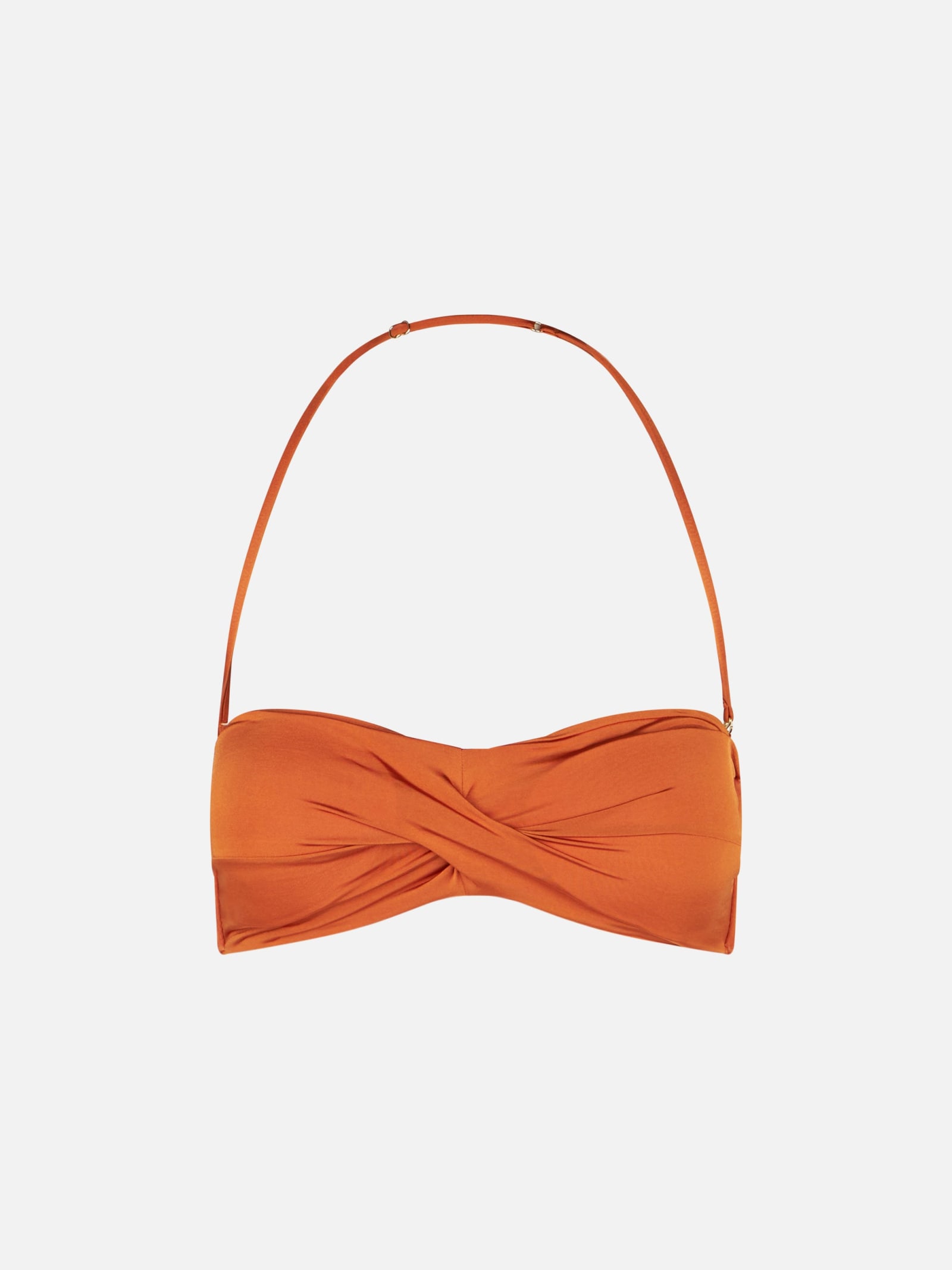 Shop Mc2 Saint Barth Orange Bandeau Top