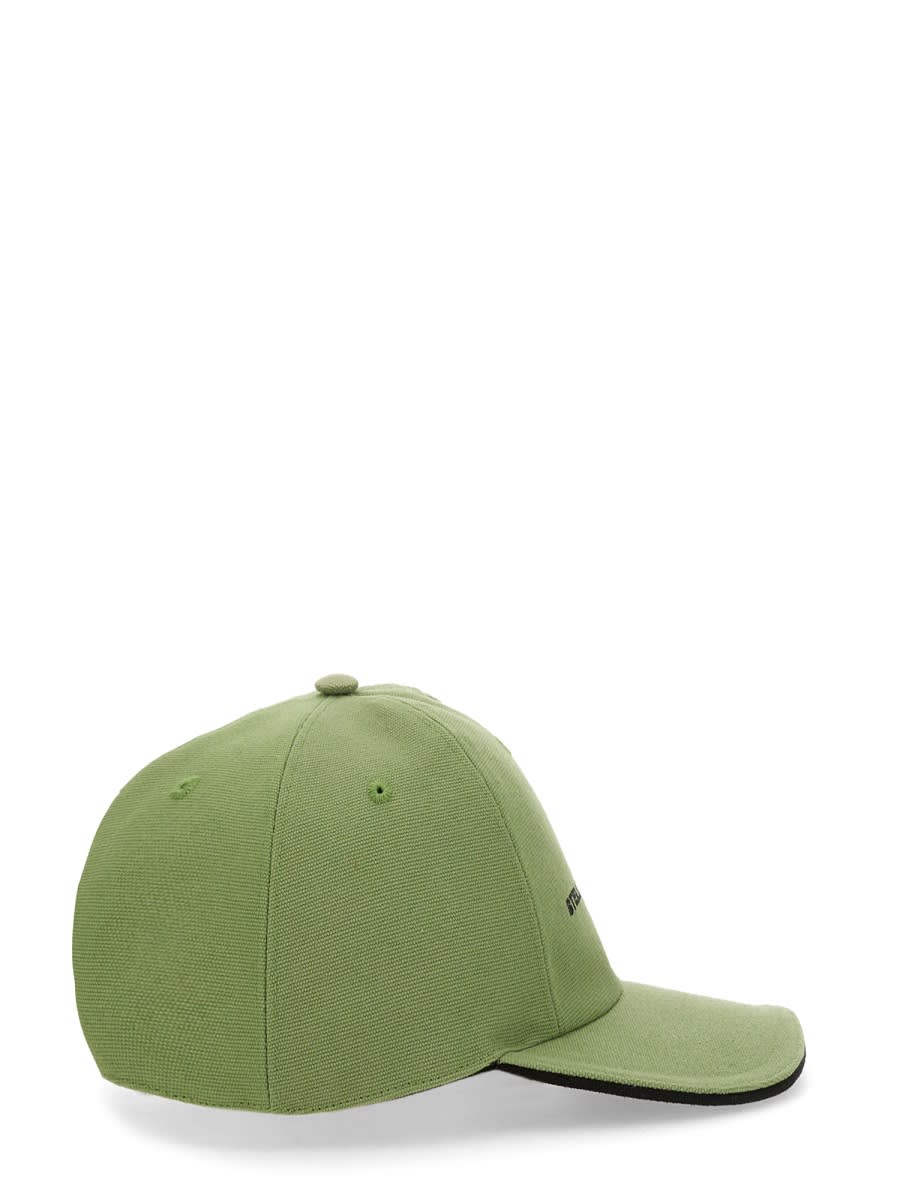 Shop Stella Mccartney Baseball Hat With Logo Embroidery In Brown