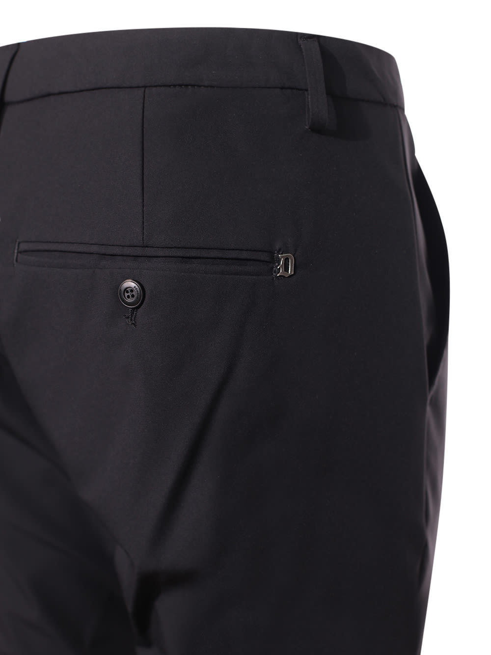 Shop Dondup Trousers In Black