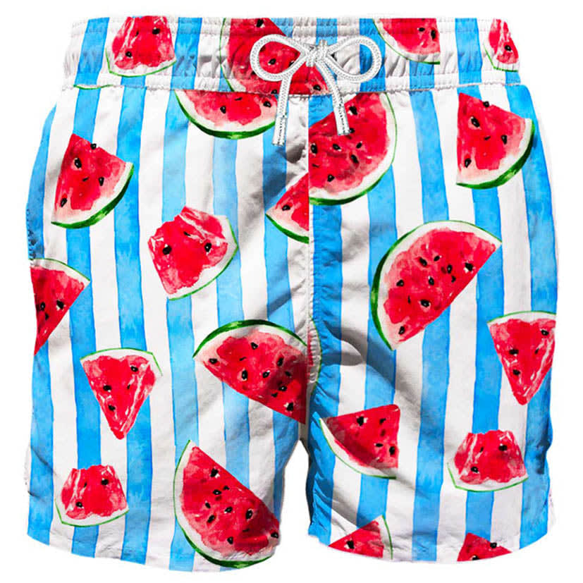 MC2 Saint Barth Mid-length Swim Shorts Watermelon Print