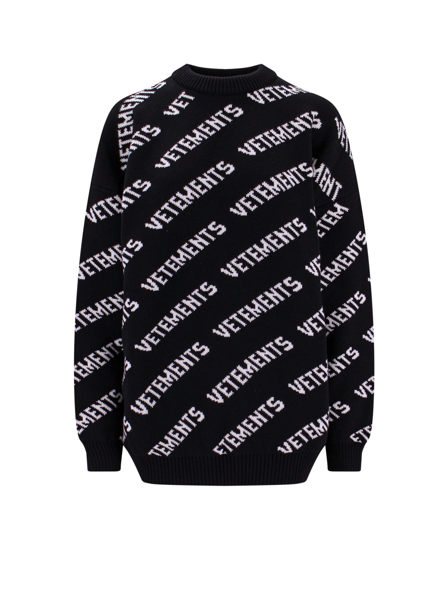 Shop Vetements Sweater In Black White