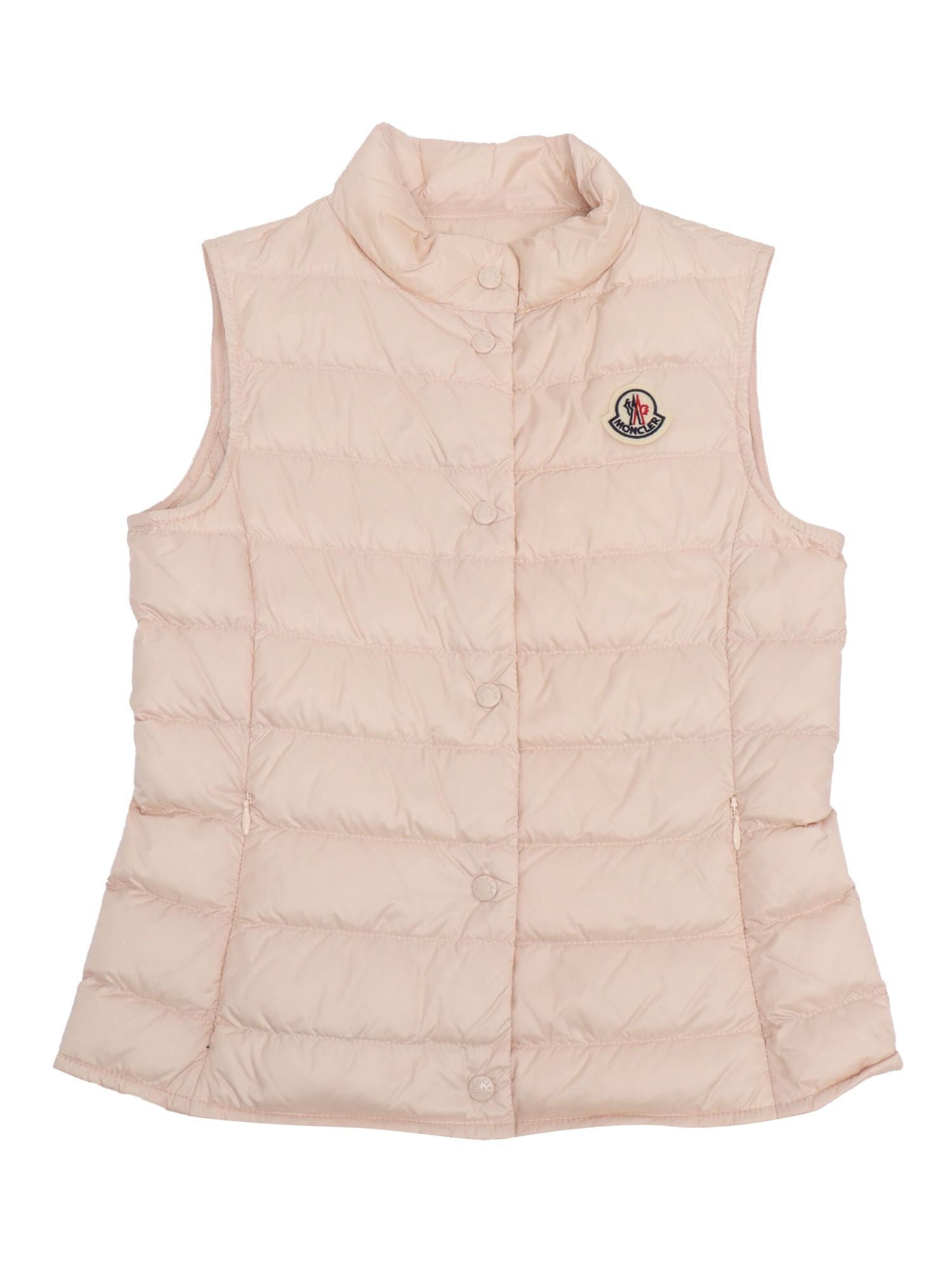 Moncler Liane Nylon Down Vest In Pink