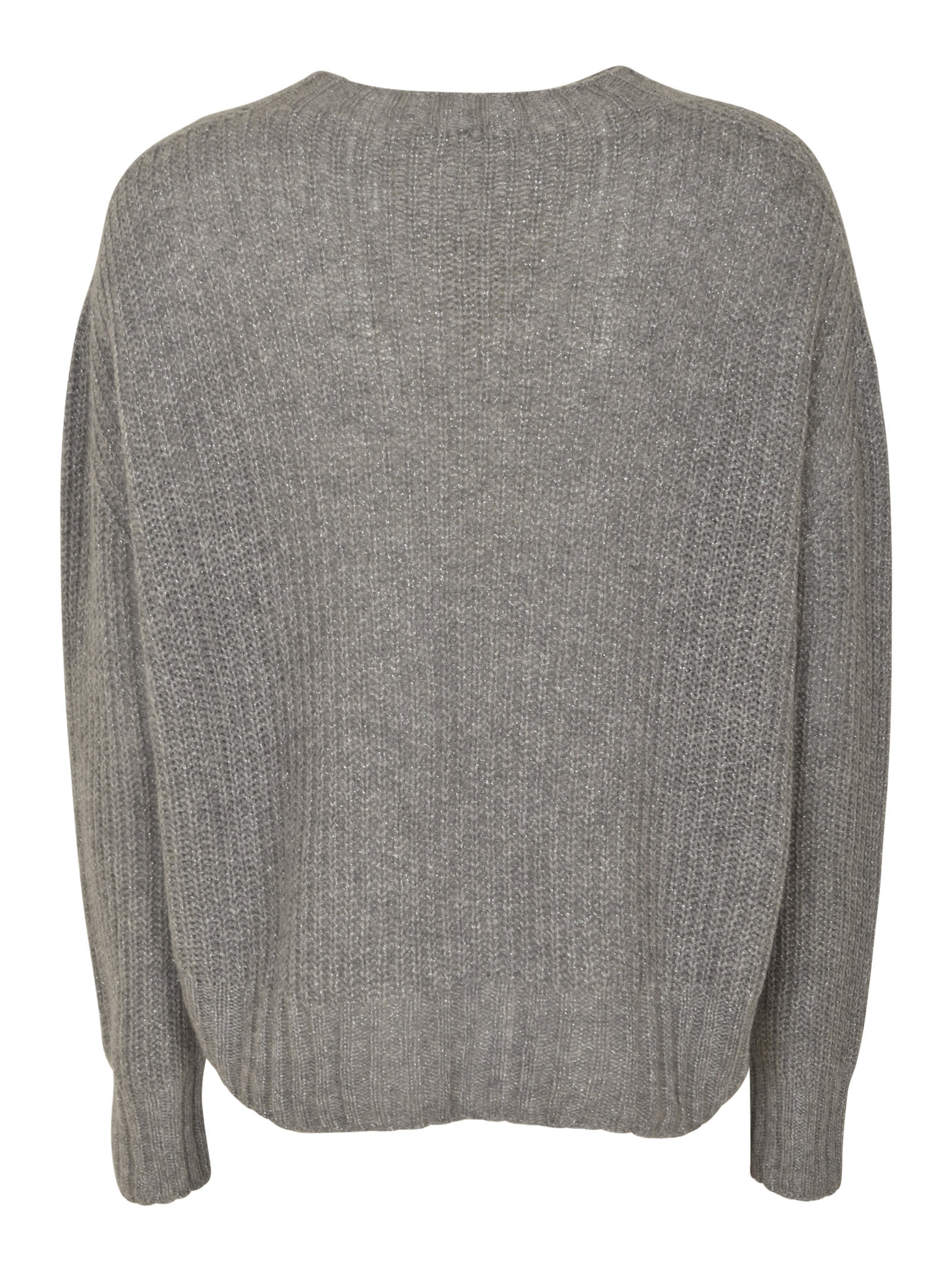 Shop Oliver Lattughi Rib Trim Plain Sweater In Grey