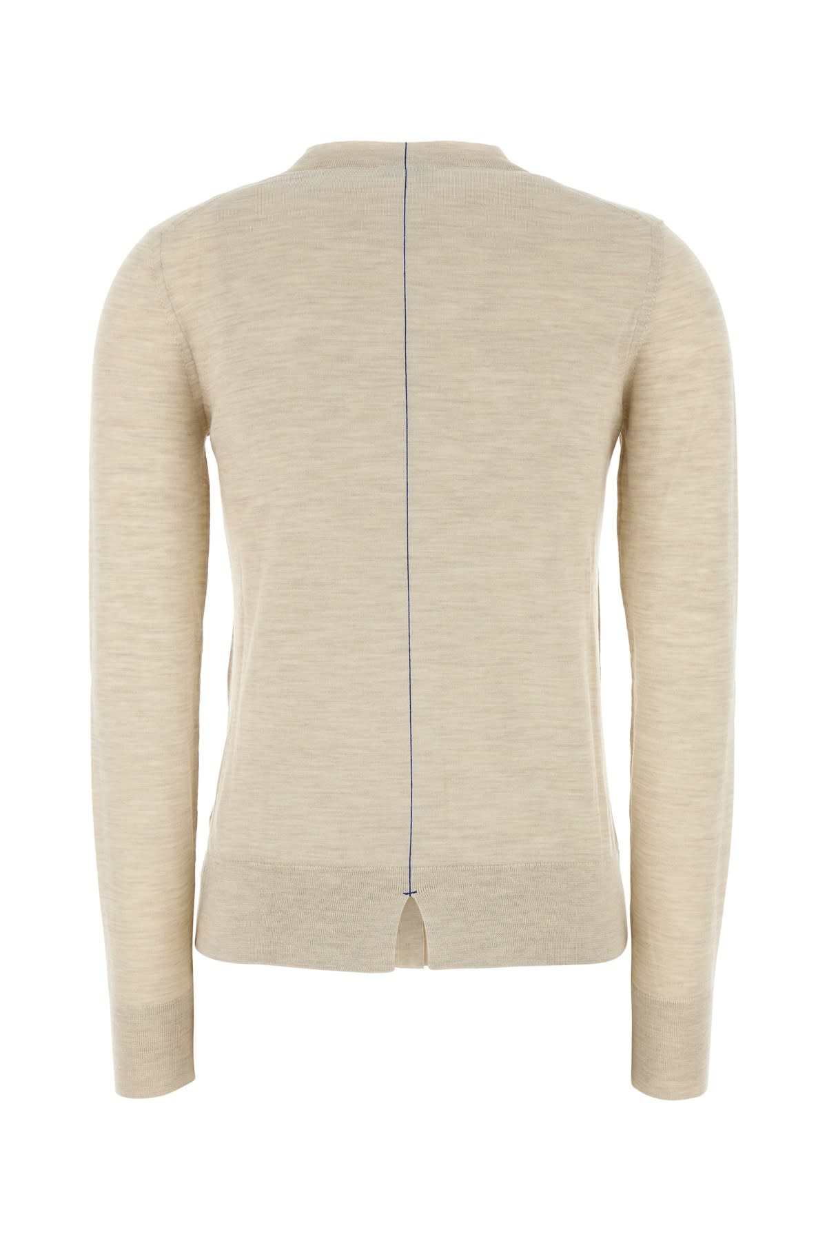 Shop Burberry Sand Wool Cardigan In Nutmeg