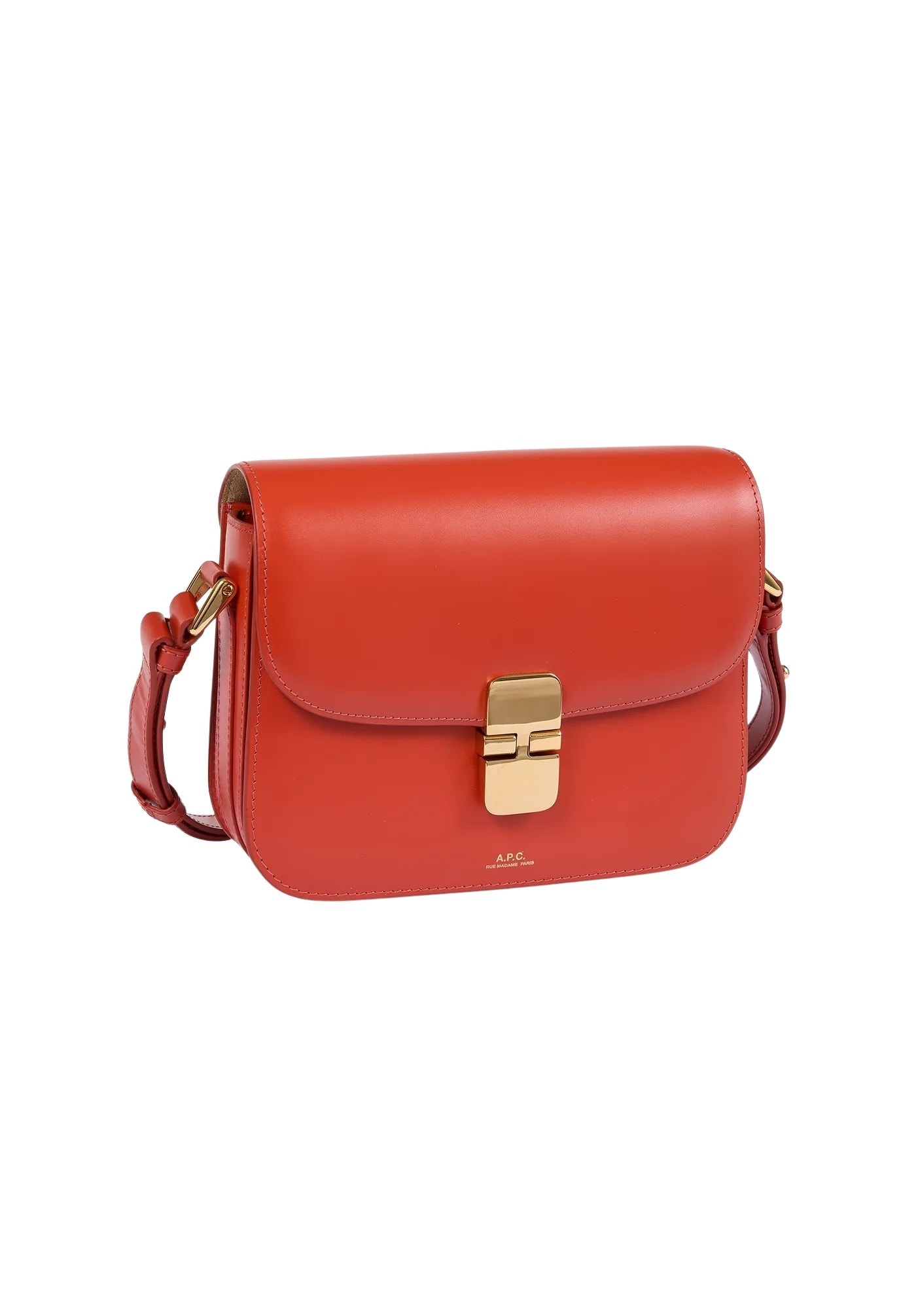 Apc A.p.c. Grace Logo Printed Small Shoulder Bag In Red