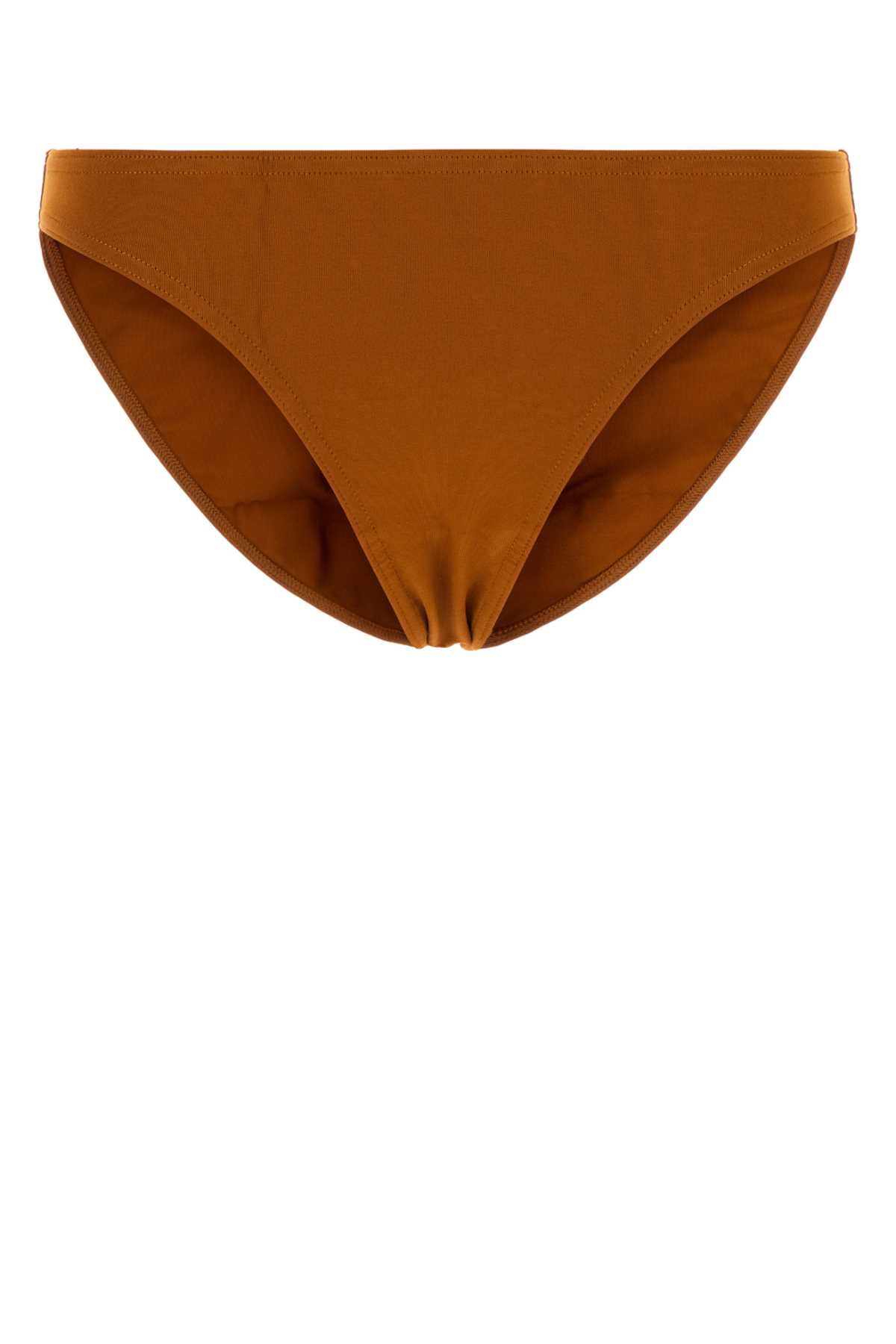 Eres Caramel Stretch Nylon Fripon Bikini Bottom In Brown