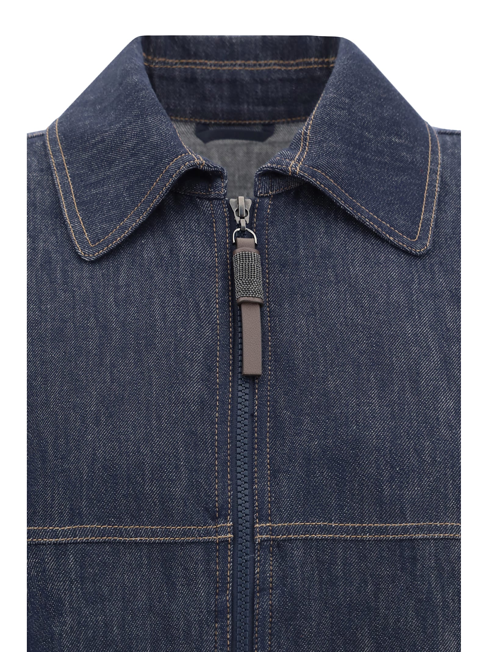 Shop Brunello Cucinelli Denim Jacket In Blu