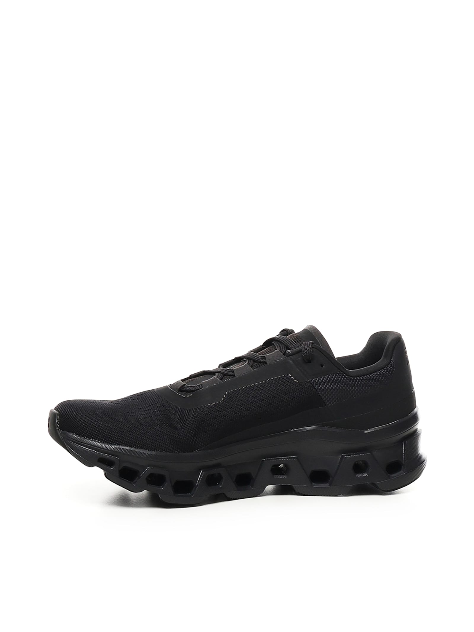 On Cloudmster Void Rubber-trimmed Mesh Running Sneakers In Black
