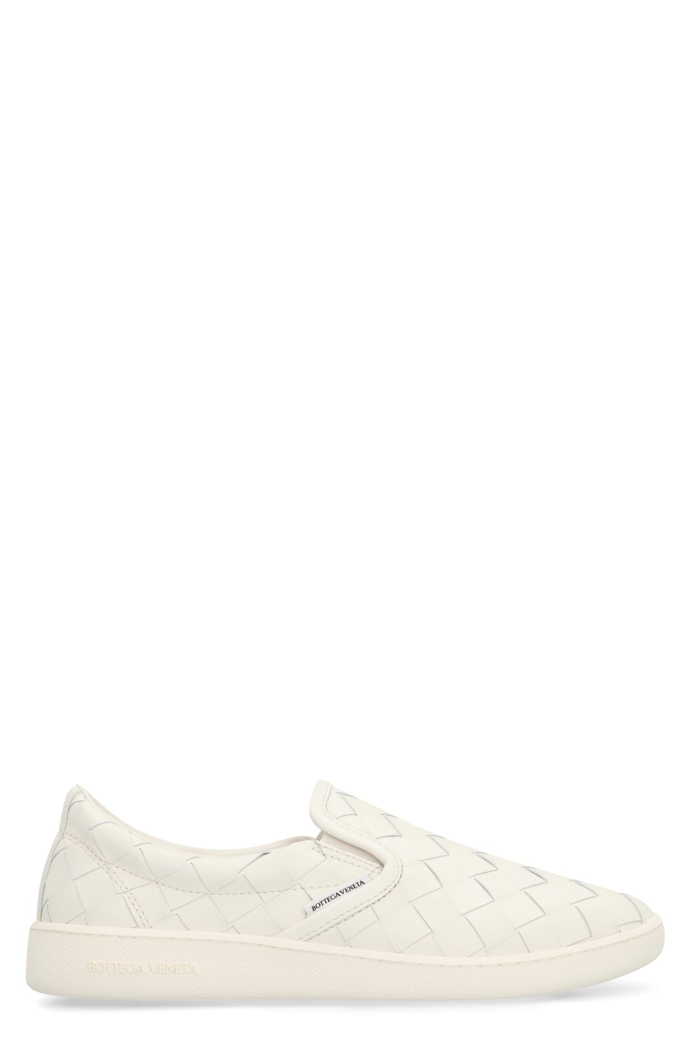 Shop Bottega Veneta Sawyer Leather Sneakers In White