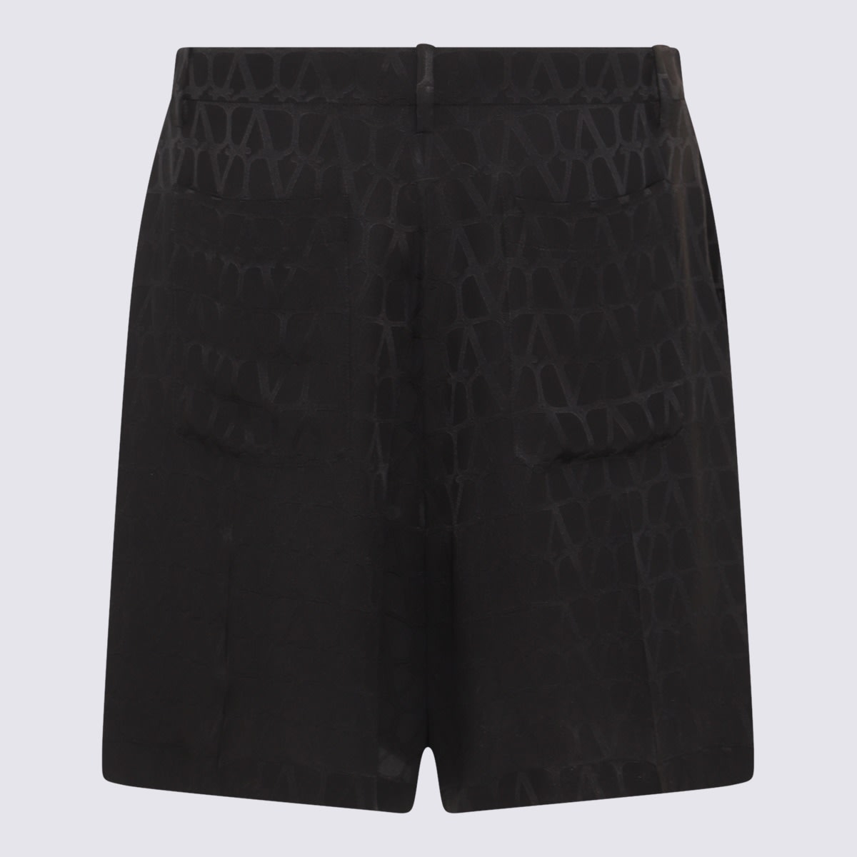 Shop Valentino Black Silk Short