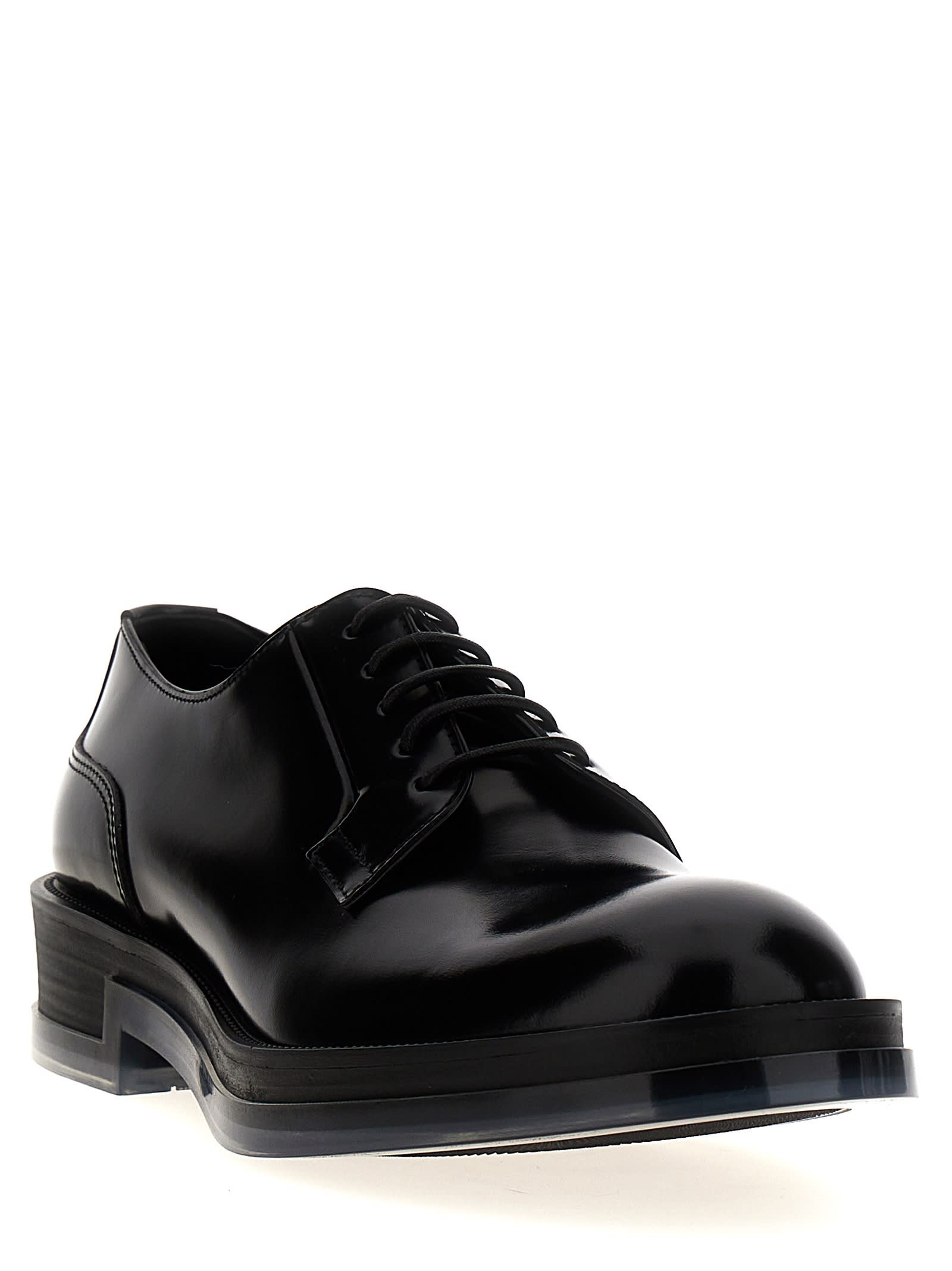 Shop Alexander Mcqueen Float Lace Up Shoes In Black