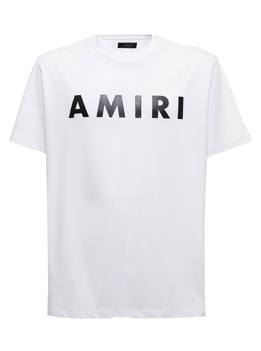 Amiri Mans White Cotton T-shirt With Logo Print