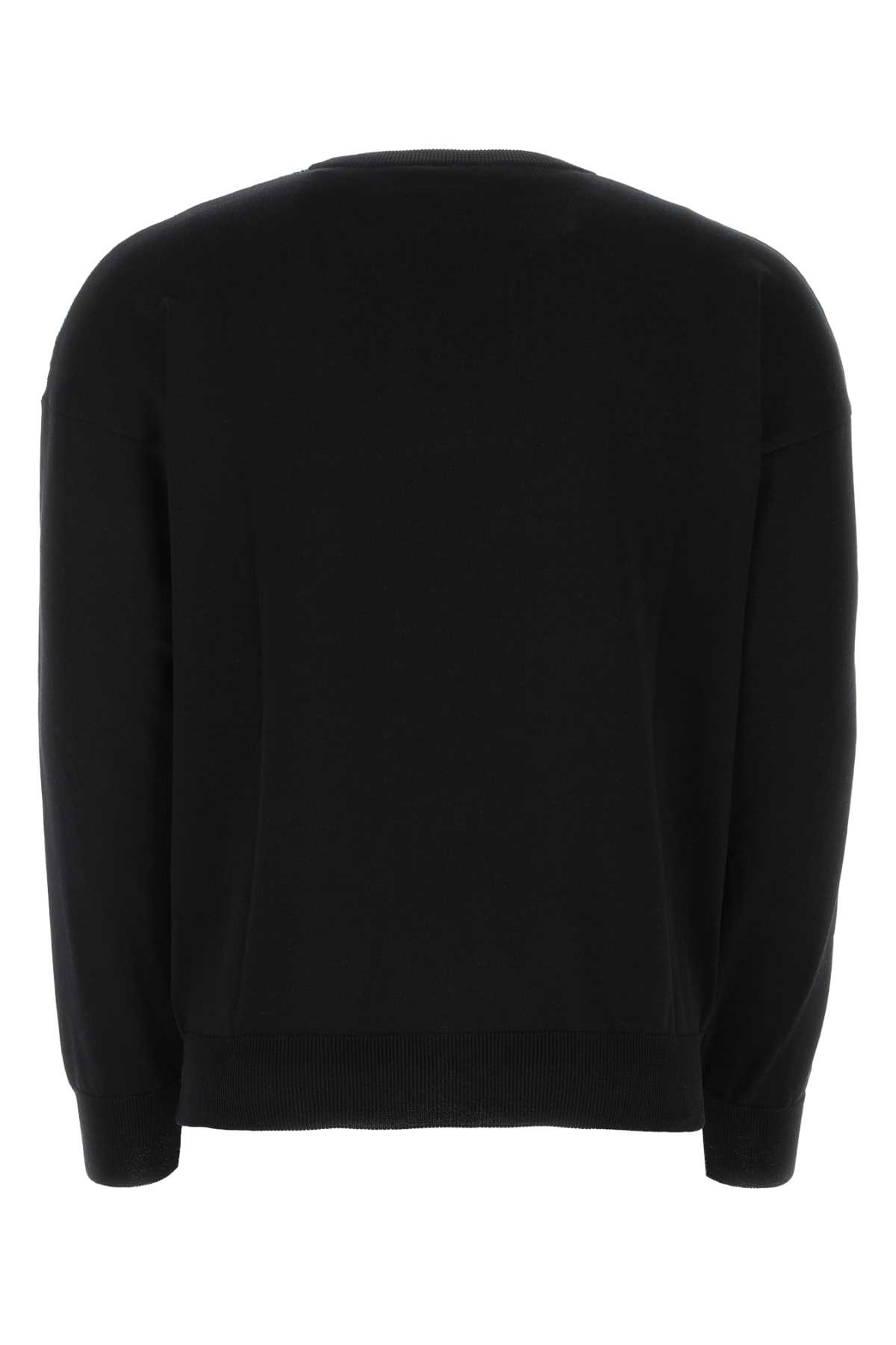 Shop Marcelo Burlon County Of Milan Black Cotton Blend Sweater In Blackred