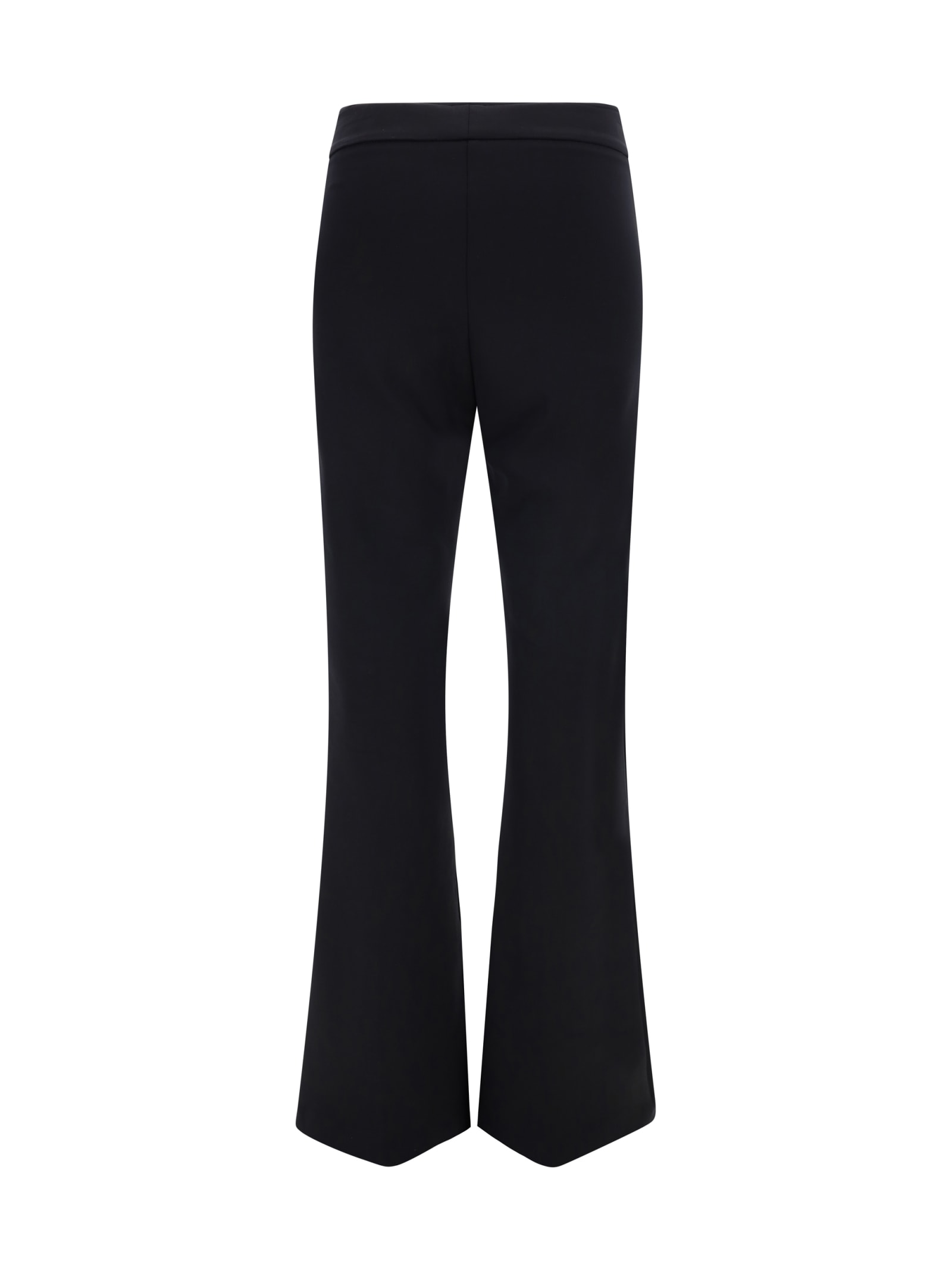 Avenue Montaigne Fitted Flared Trousers In Black