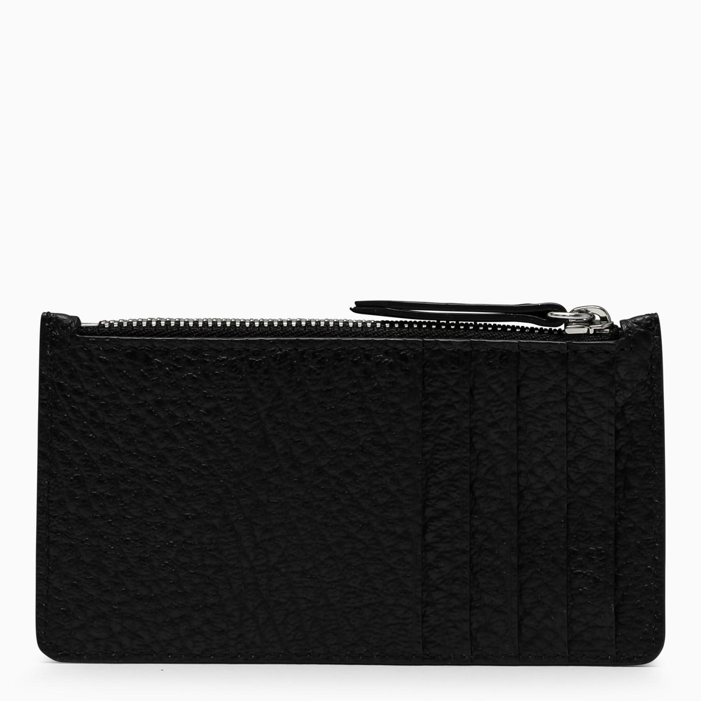 Shop Maison Margiela Black Leather Card Holder