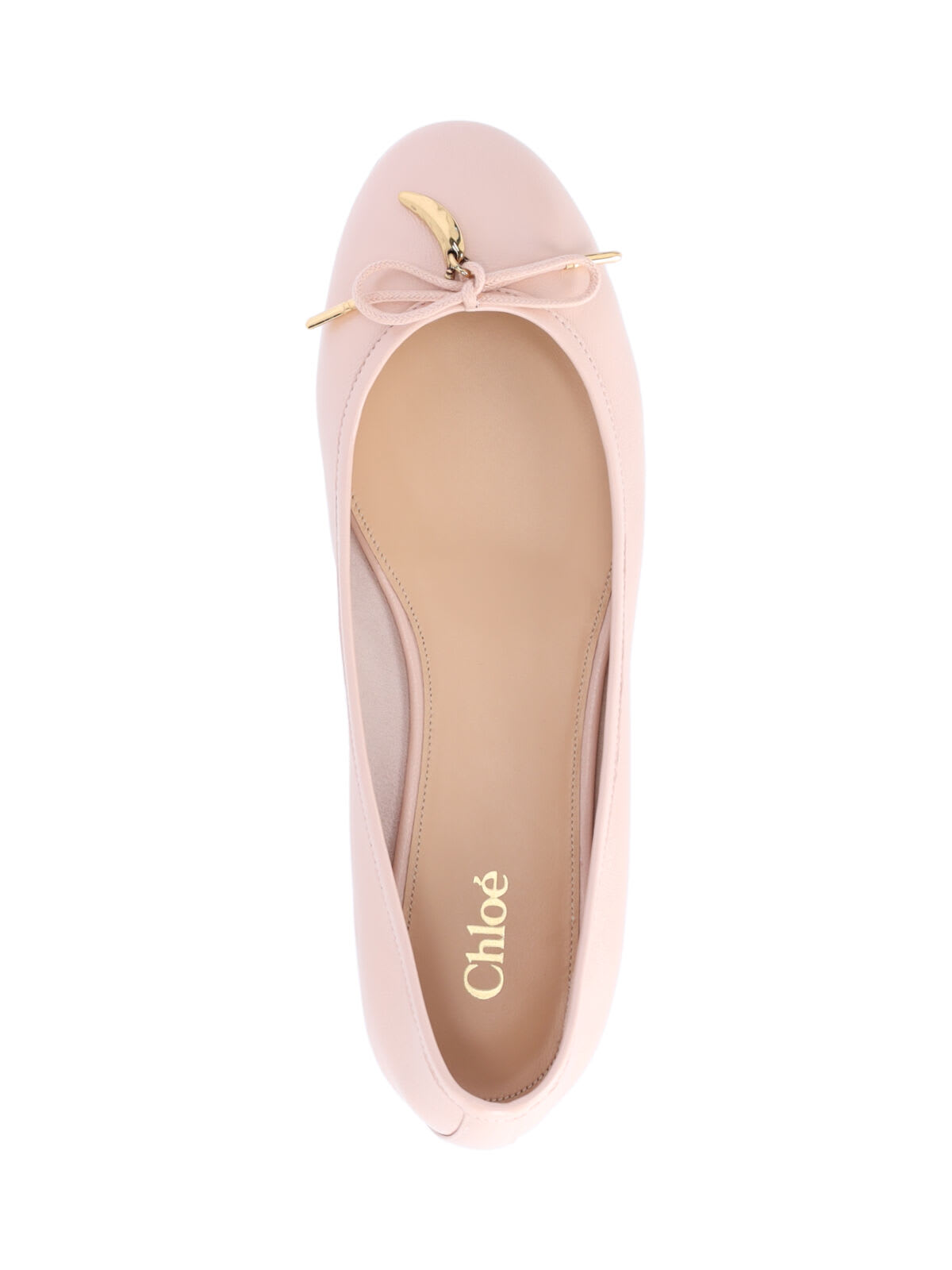Chloé Iris Bow Ballet Flats In Blushybeige
