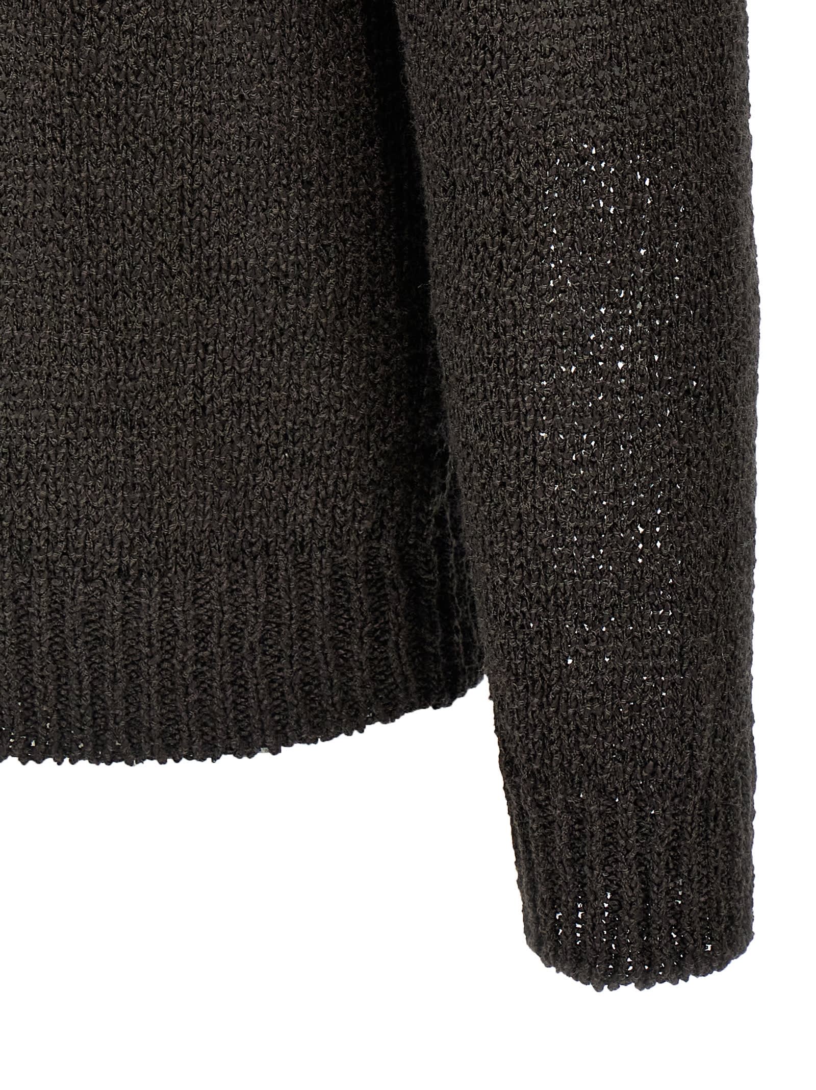 Roberto Collina Mesh Sweater Sweaters And Cardigans Brown In Brown