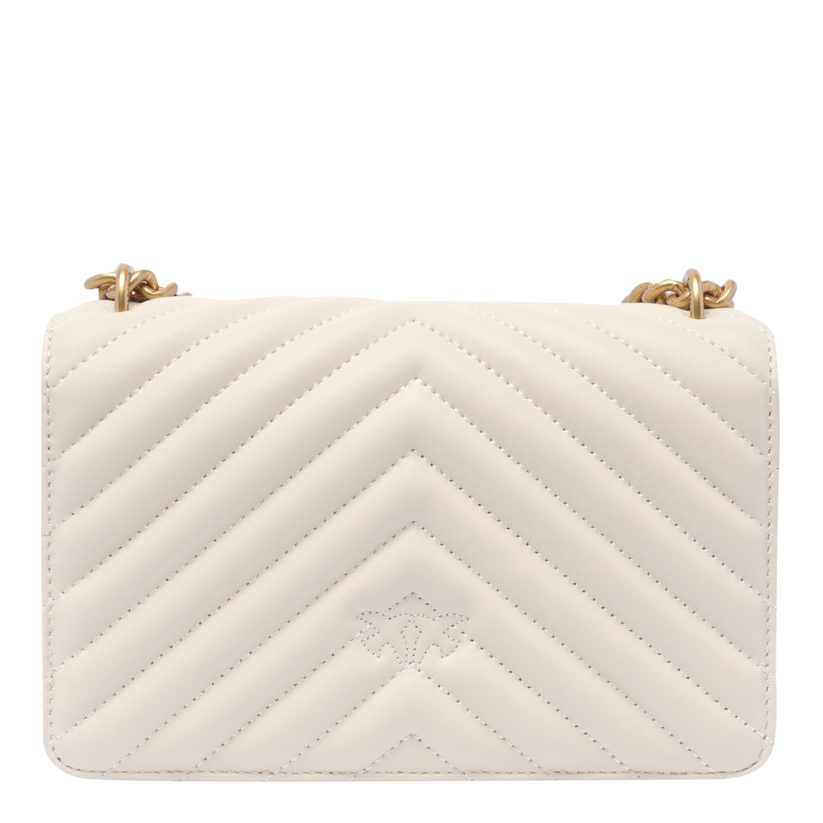 Shop Pinko Mini Love One Crossbody Bag In White