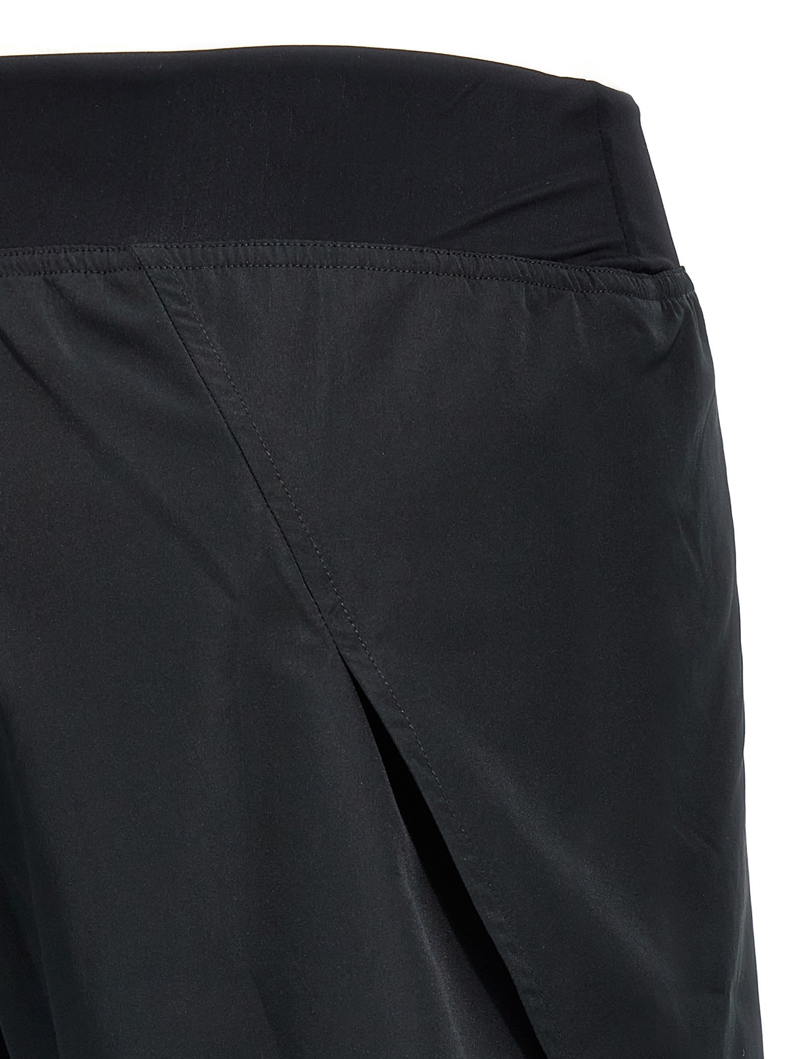 Jil Sander Knee-length Elastic Waistband Lightweight Shorts In Black