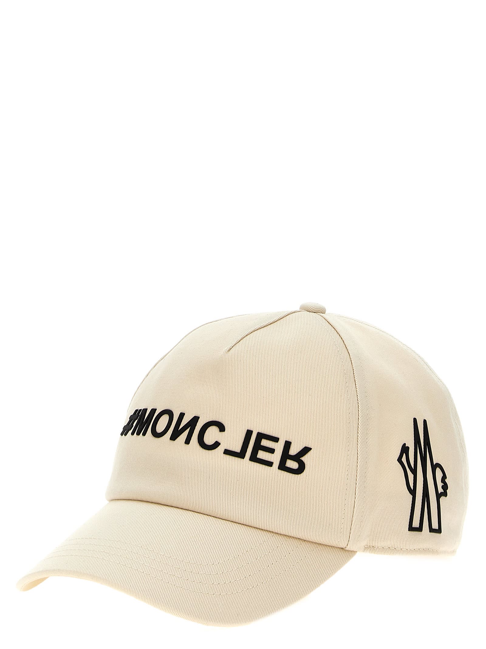 Shop Moncler Logo Printed Cap In White