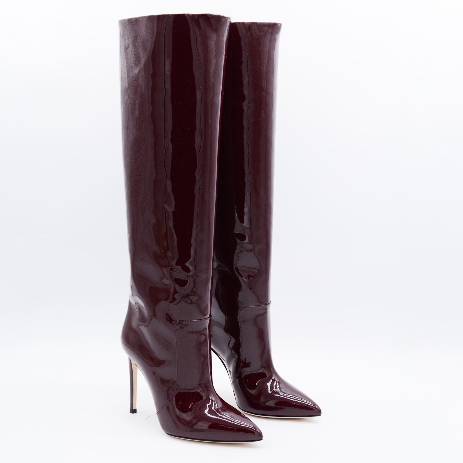 Paris Texas Stiletto Ankle Boots Pointed Toe Design In Burgundy