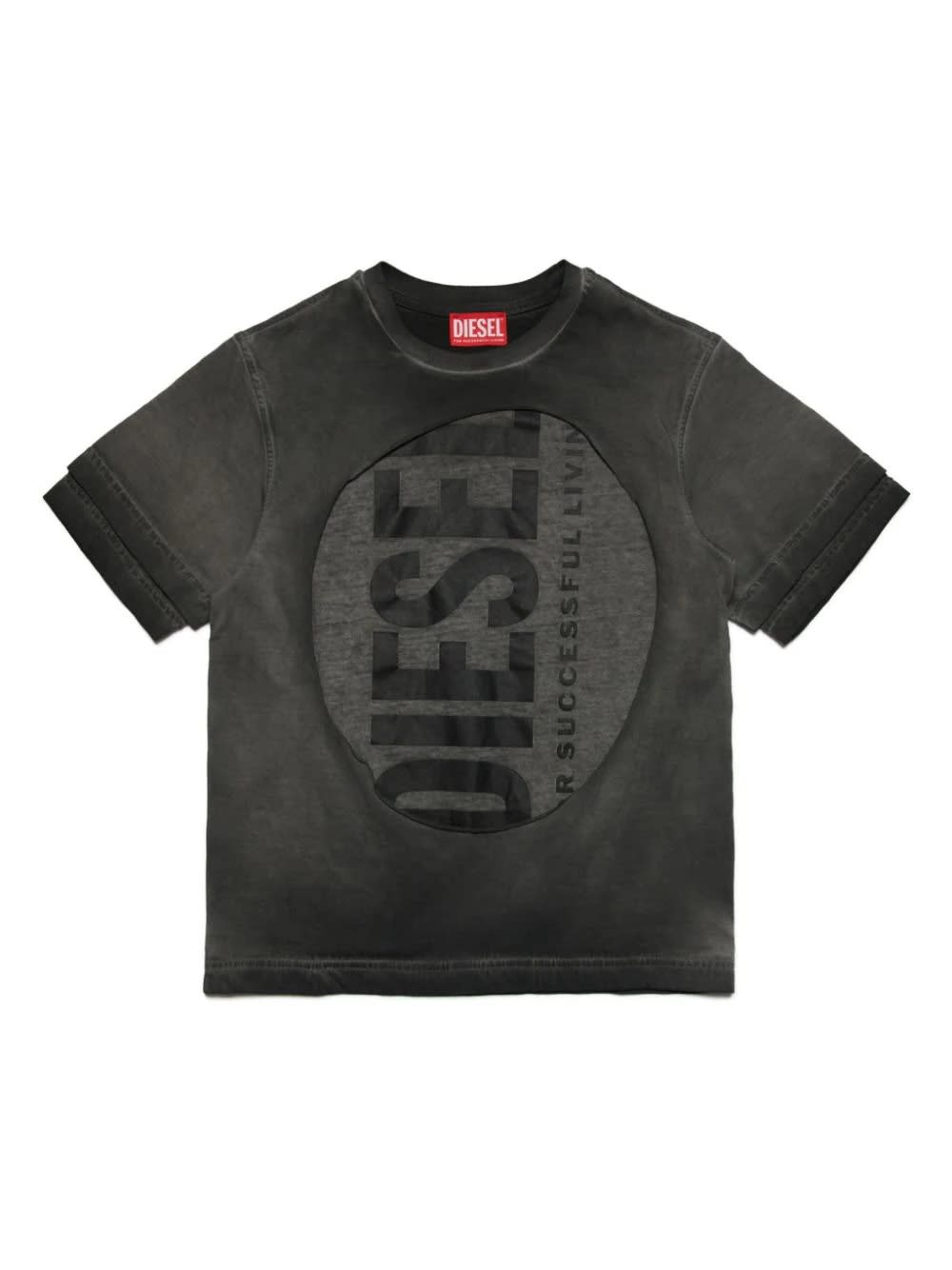 Diesel Kids' T-shirt Con Logo In Black
