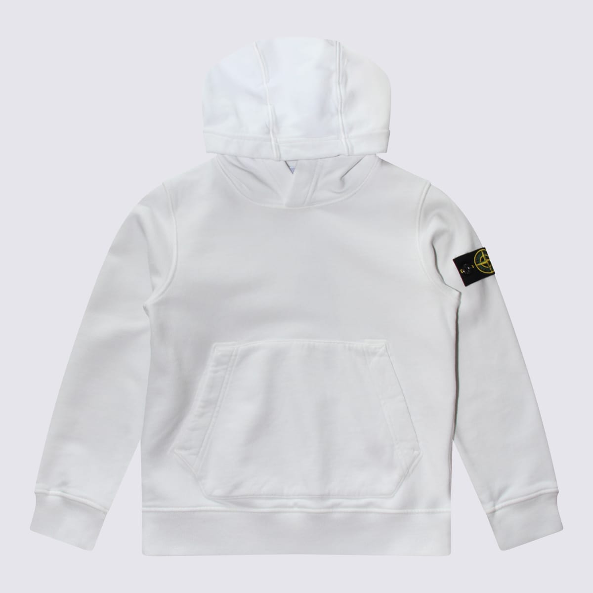 STONE ISLAND WHITE COTTON SWEATSHIRT