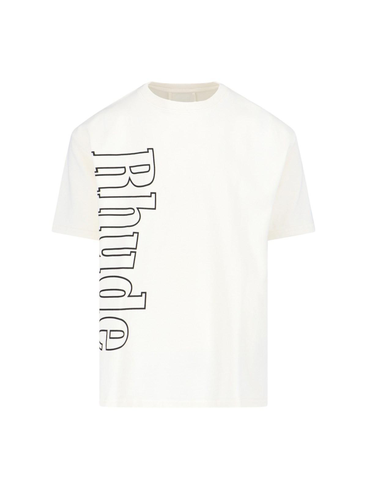 Shop Rhude Printed T-shirt In White