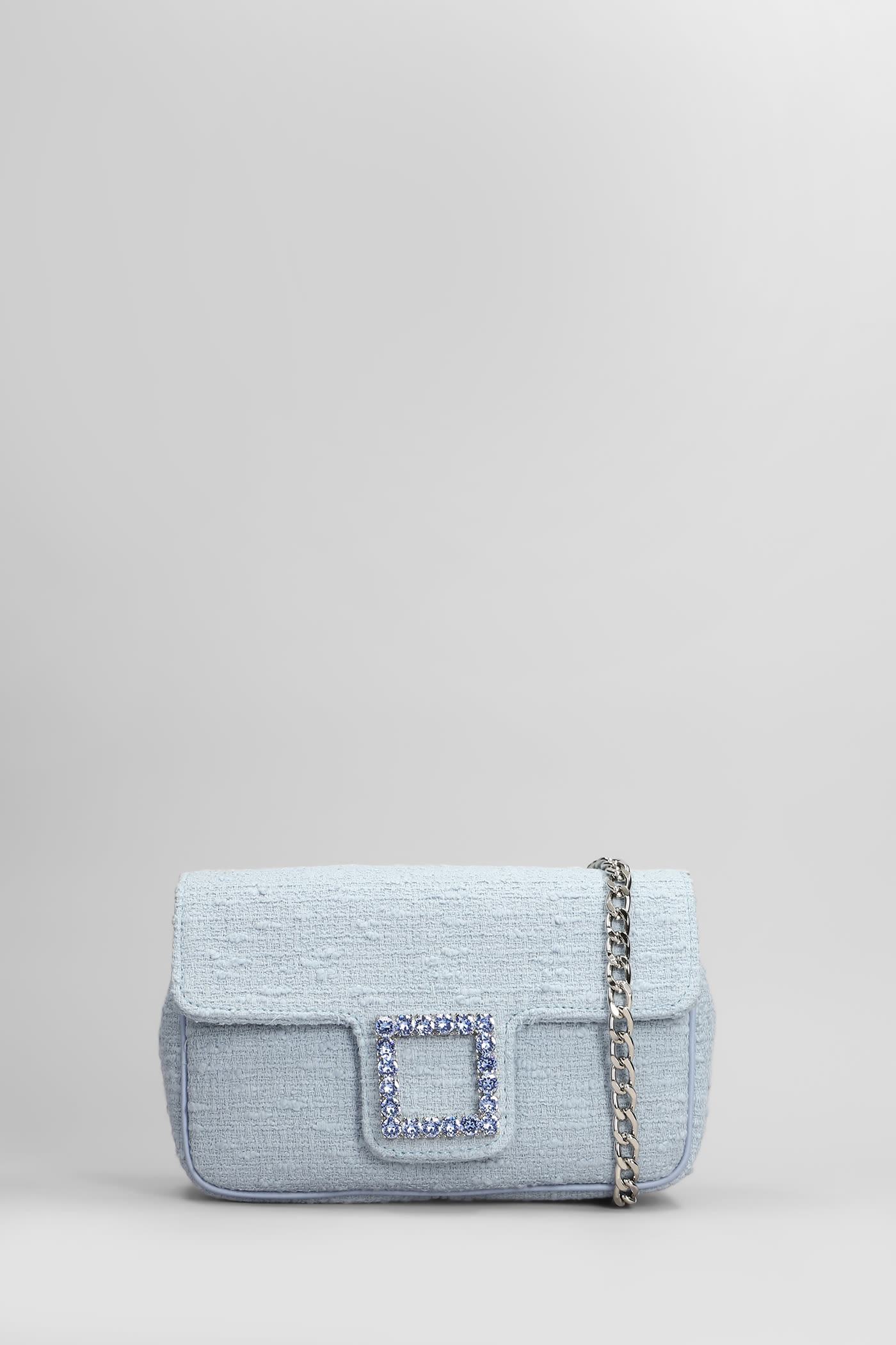 Lunette Shoulder Bag In Cyan Fabric