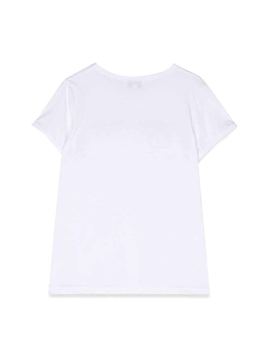 Shop Sonia Rykiel T-shirt Logo Contrasting Profiles In White