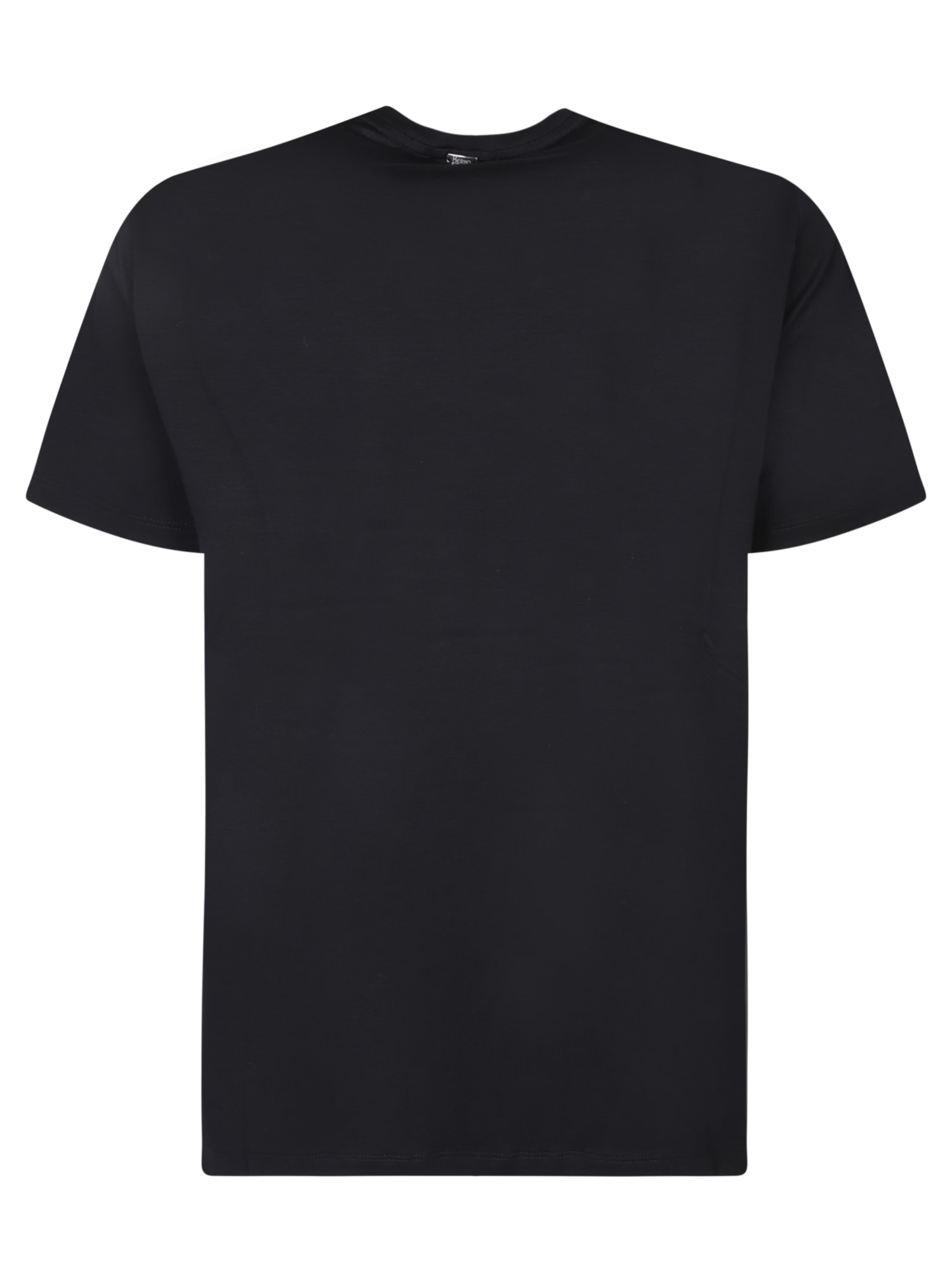 Shop Herno Superfine Cotton Stretch Black T-shirt