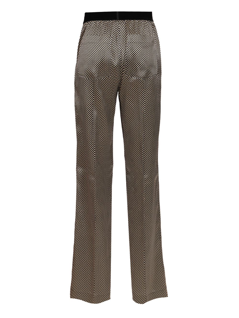 Tom Ford Printed Polka Dot Stretch Satin Pj Pants Trousers Multicolor In Gray