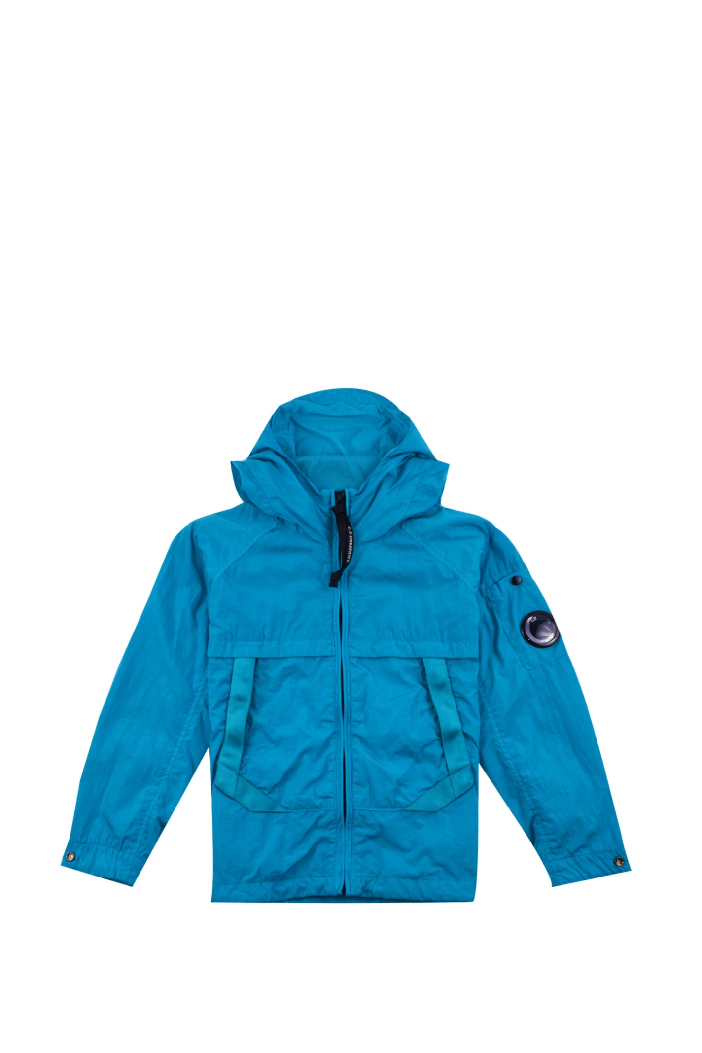 C.p. Company Kids' Nylon Jacket In Light Blue