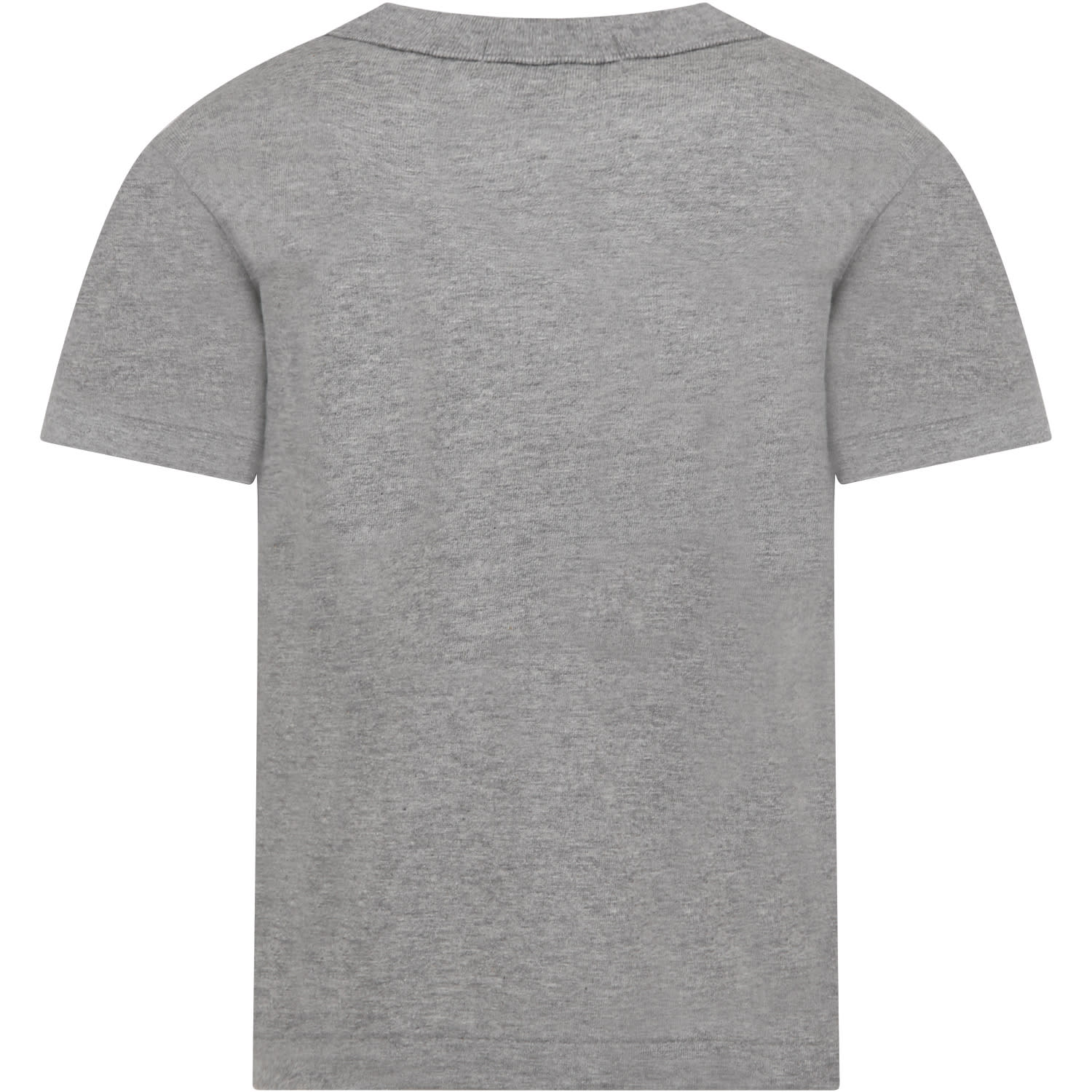 Shop Comme Des Garçons Play Grey T-shirt For Kids With Logo