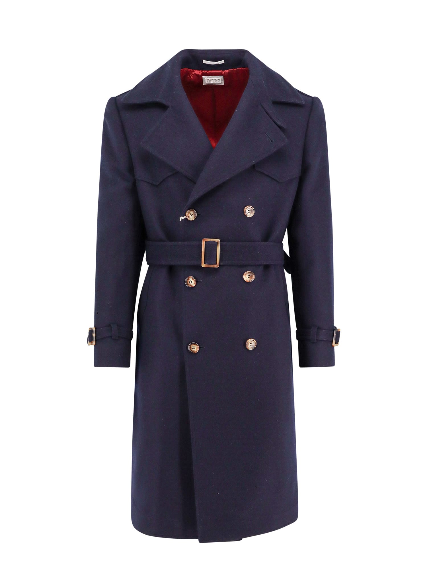 Shop Brunello Cucinelli Coat In Blue