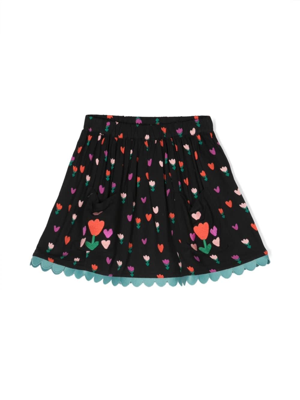 Shop Stella Mccartney Skirt In Black Colourful