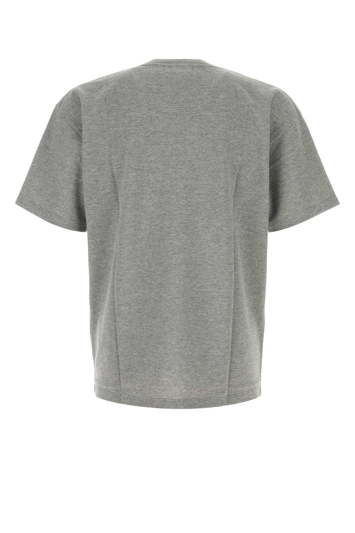 Saint Laurent Grey Piquet T-shirt In Gray