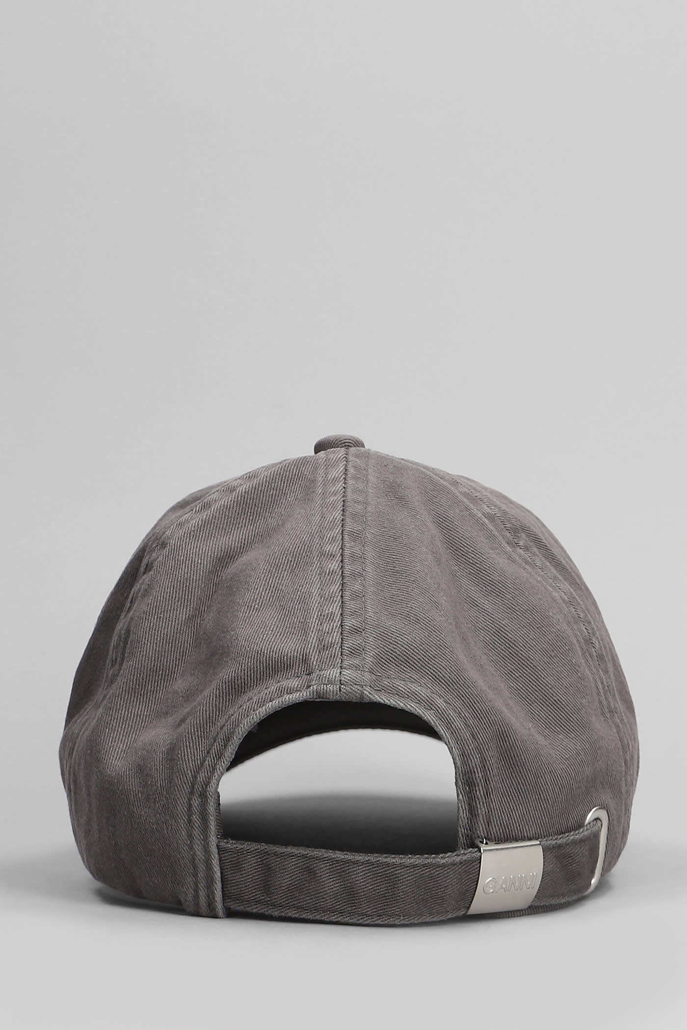 Ganni Hats In Grey Cotton In Grey
