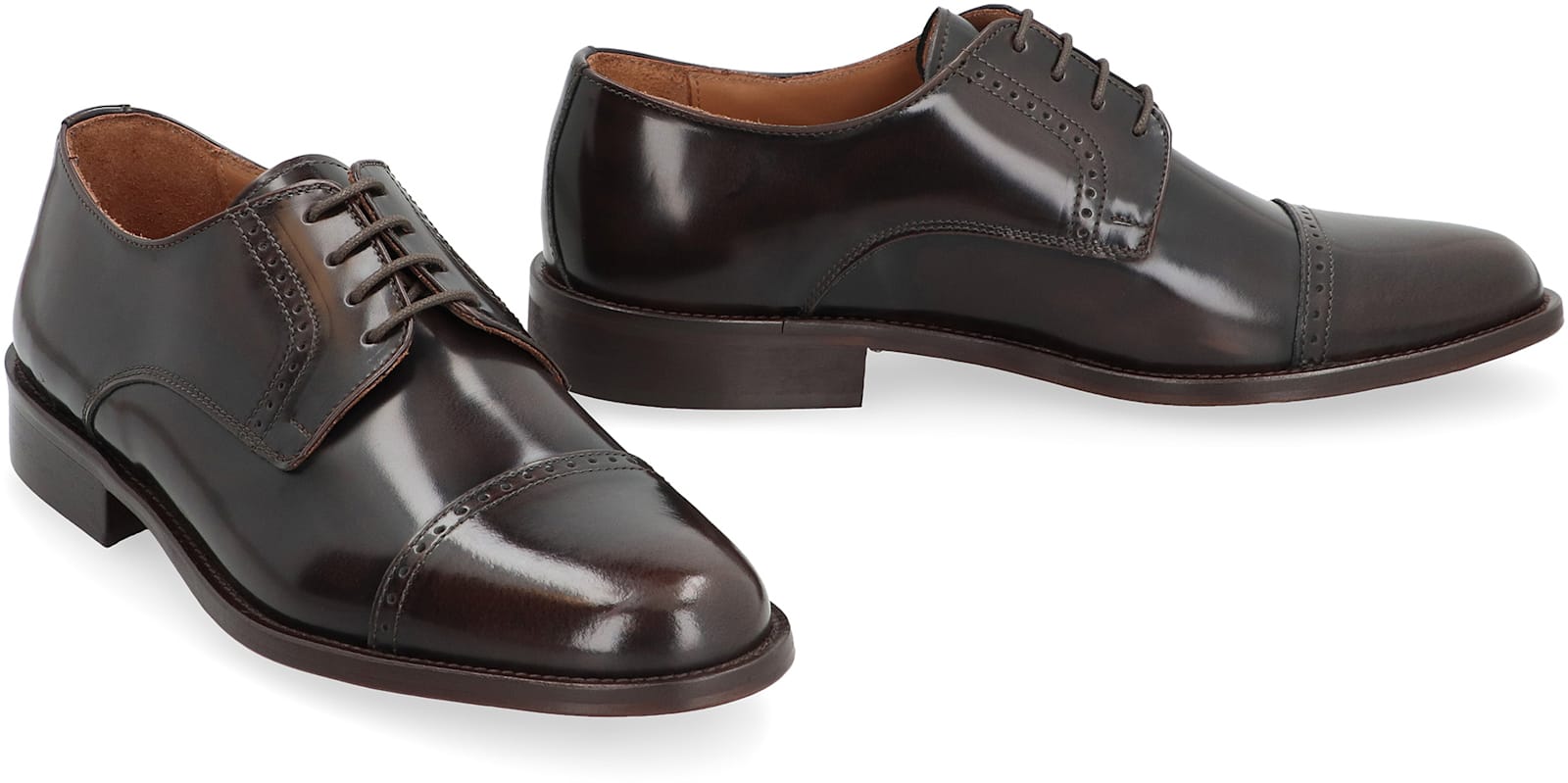 Bruno Magli Leather Lace-up Shoes In Brown