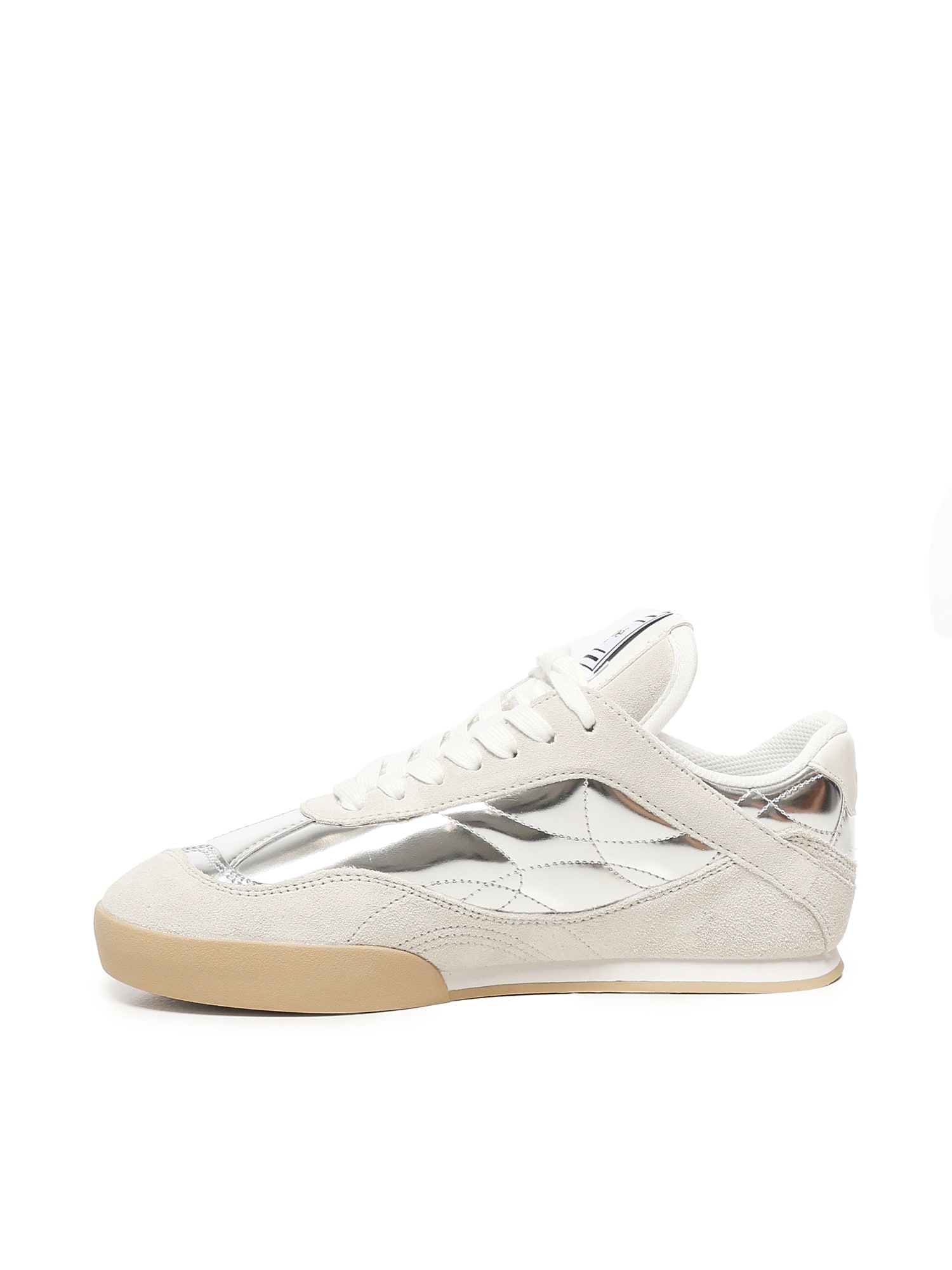 Chloé Kick Sneakers In Silver Suede And Leather In Silver