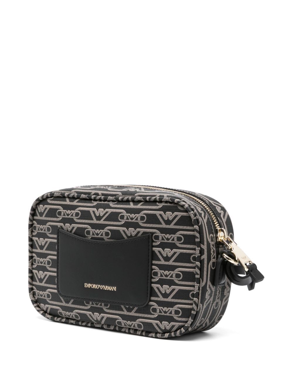 Shop Emporio Armani Mini Bag In Black Ecru